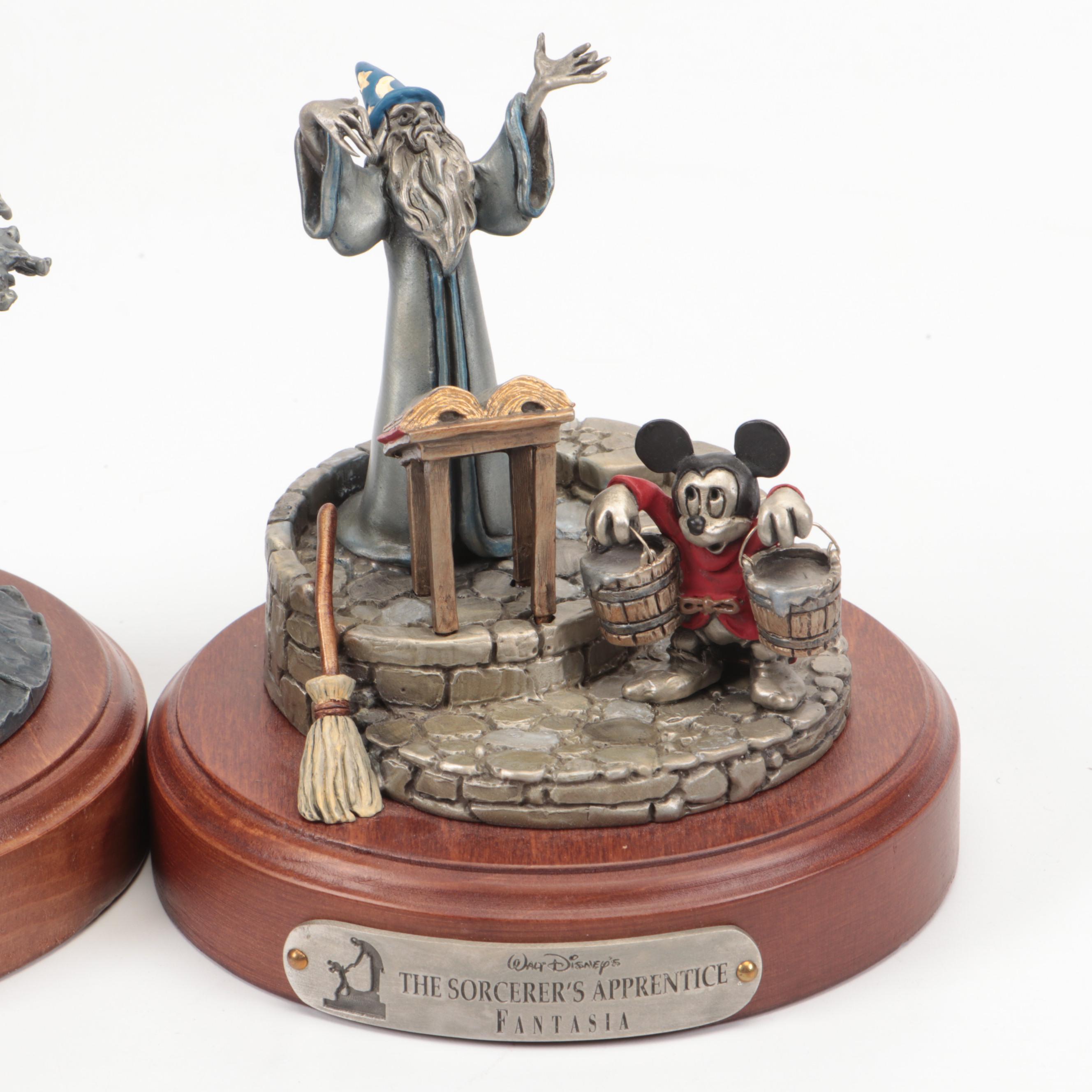 Hudson Limited Edition Pewter on Wood "Fantasia" Figurines