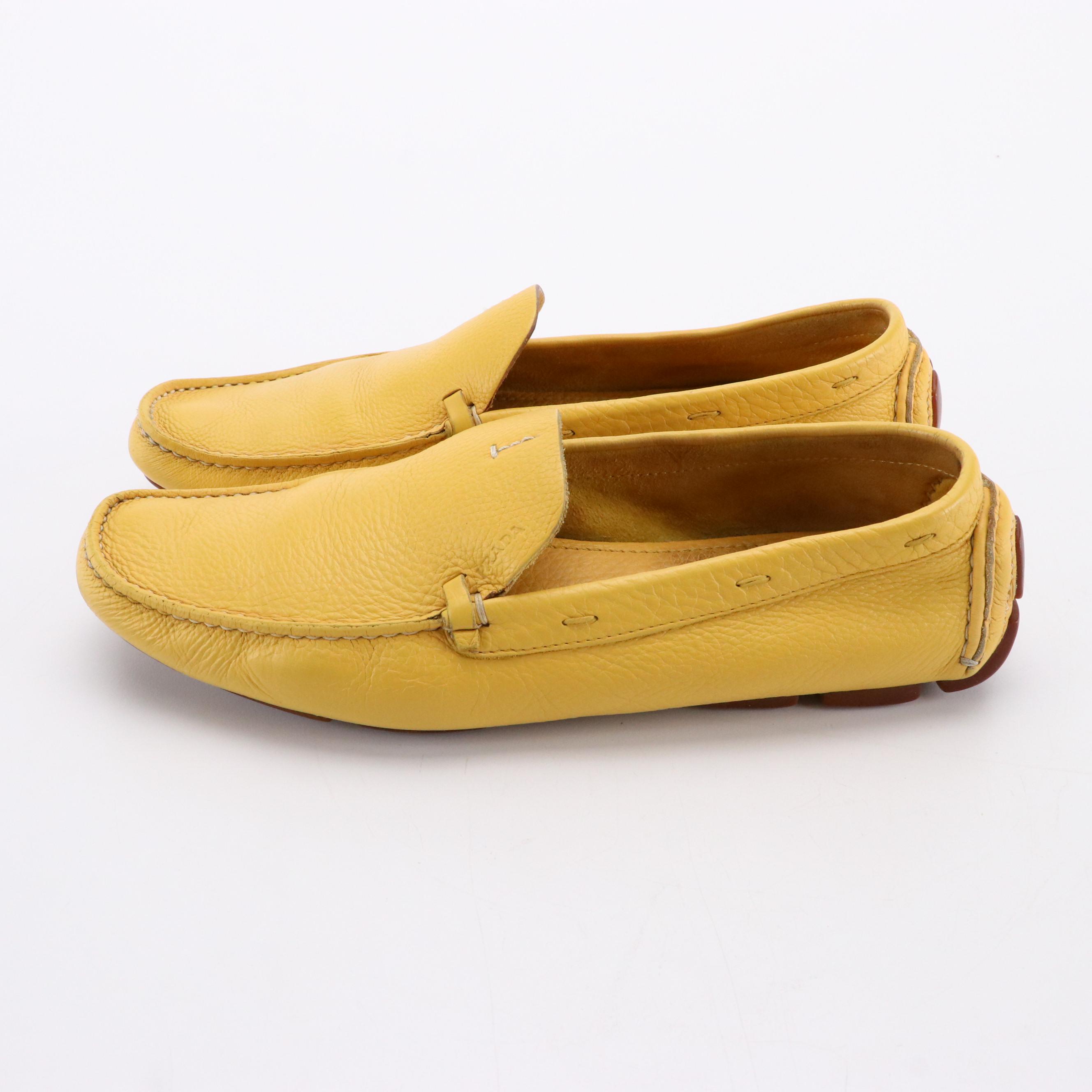 Prada Leather Driving Shoes with Box