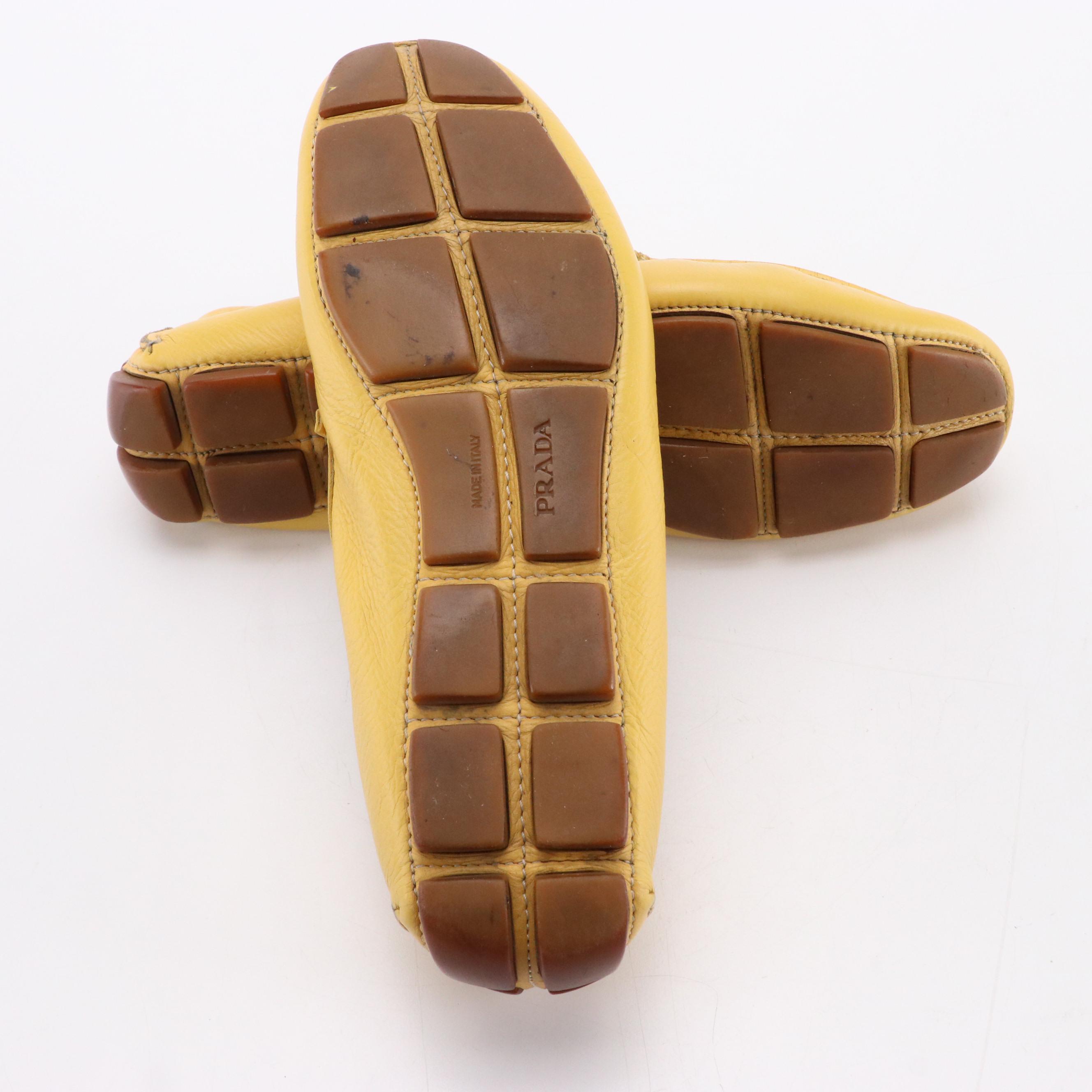 Prada Leather Driving Shoes with Box