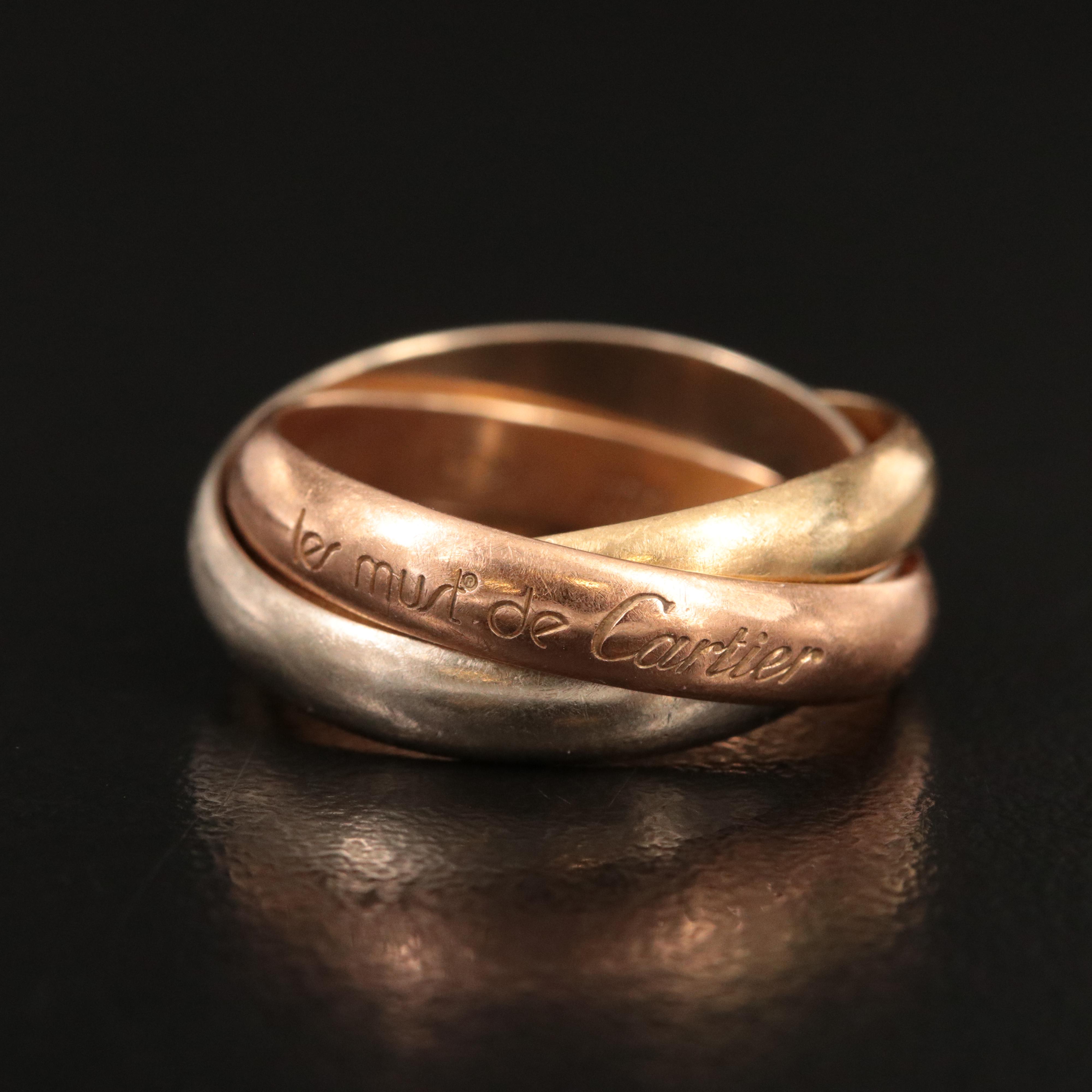 Cartier les Must de Cartier Trinity 18K Tri Color Ring Everything But The House