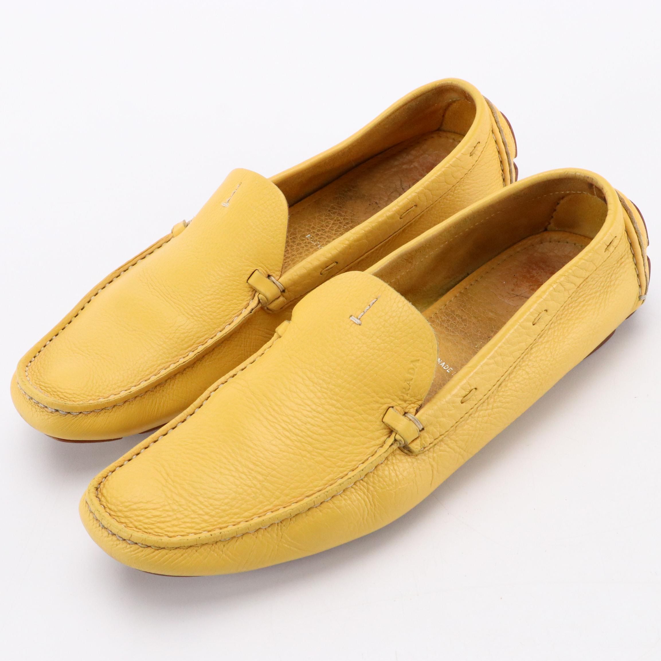 Prada Leather Driving Shoes with Box