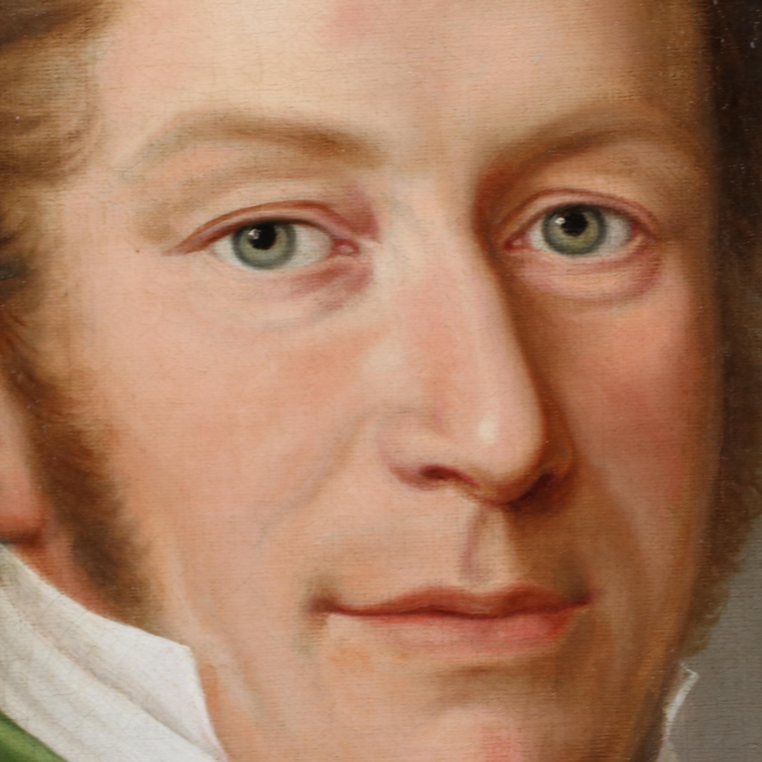 C. Burkhardt Military Portrait Oil Painting, 1820