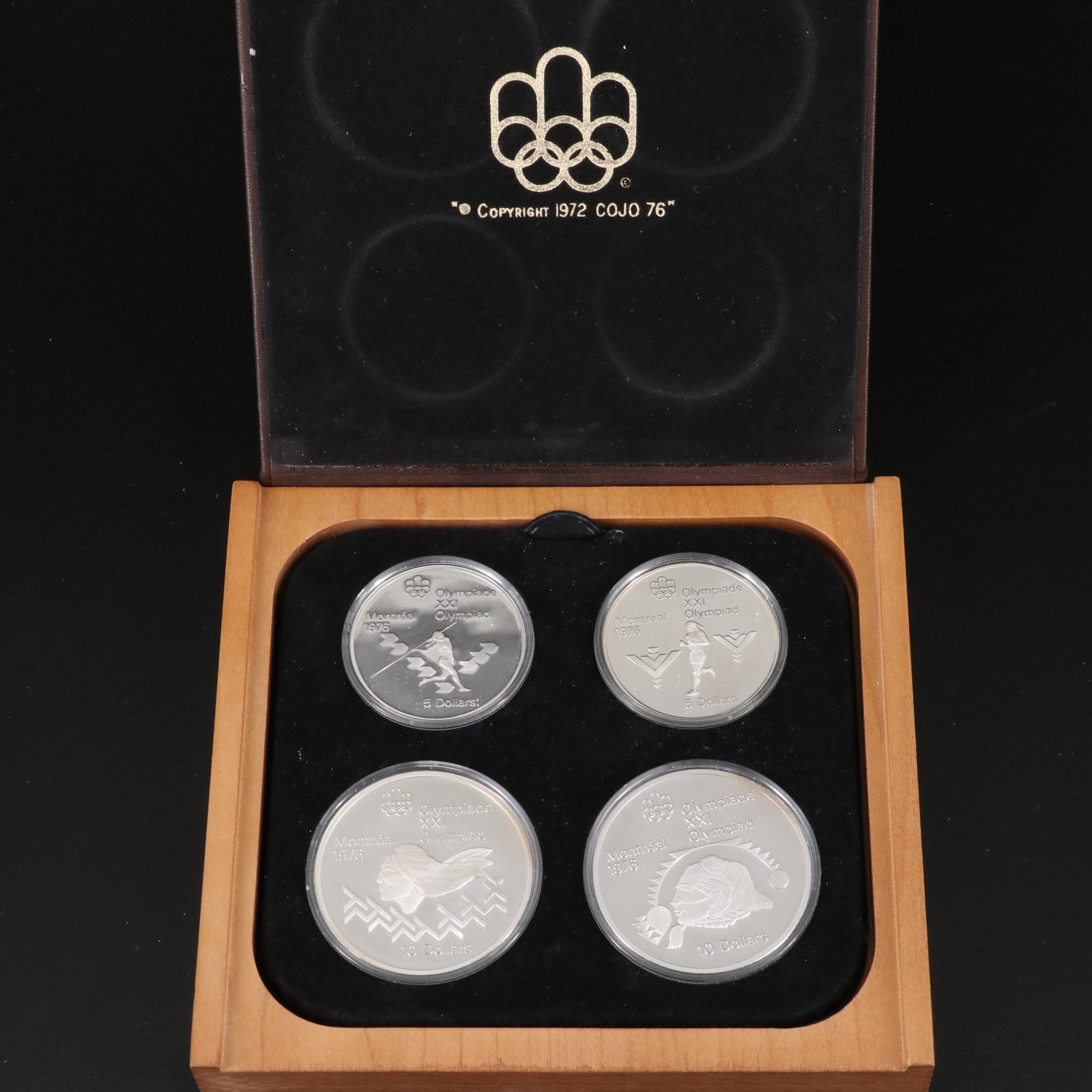1976 Canada Four Piece Olympic Silver Coin Proof Set