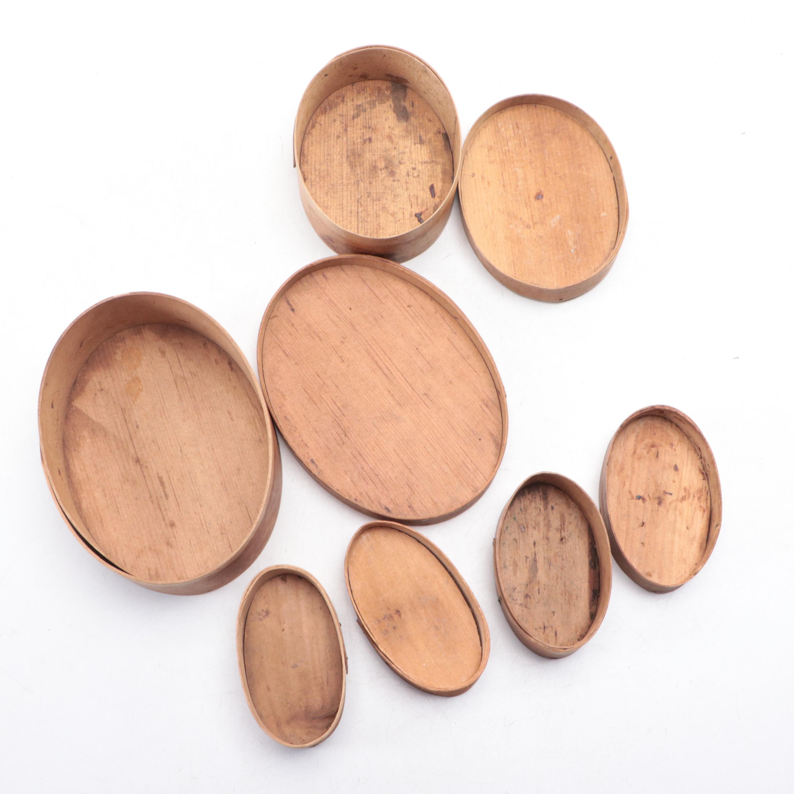 Shaker Style Bentwood Boxes, 19th Century