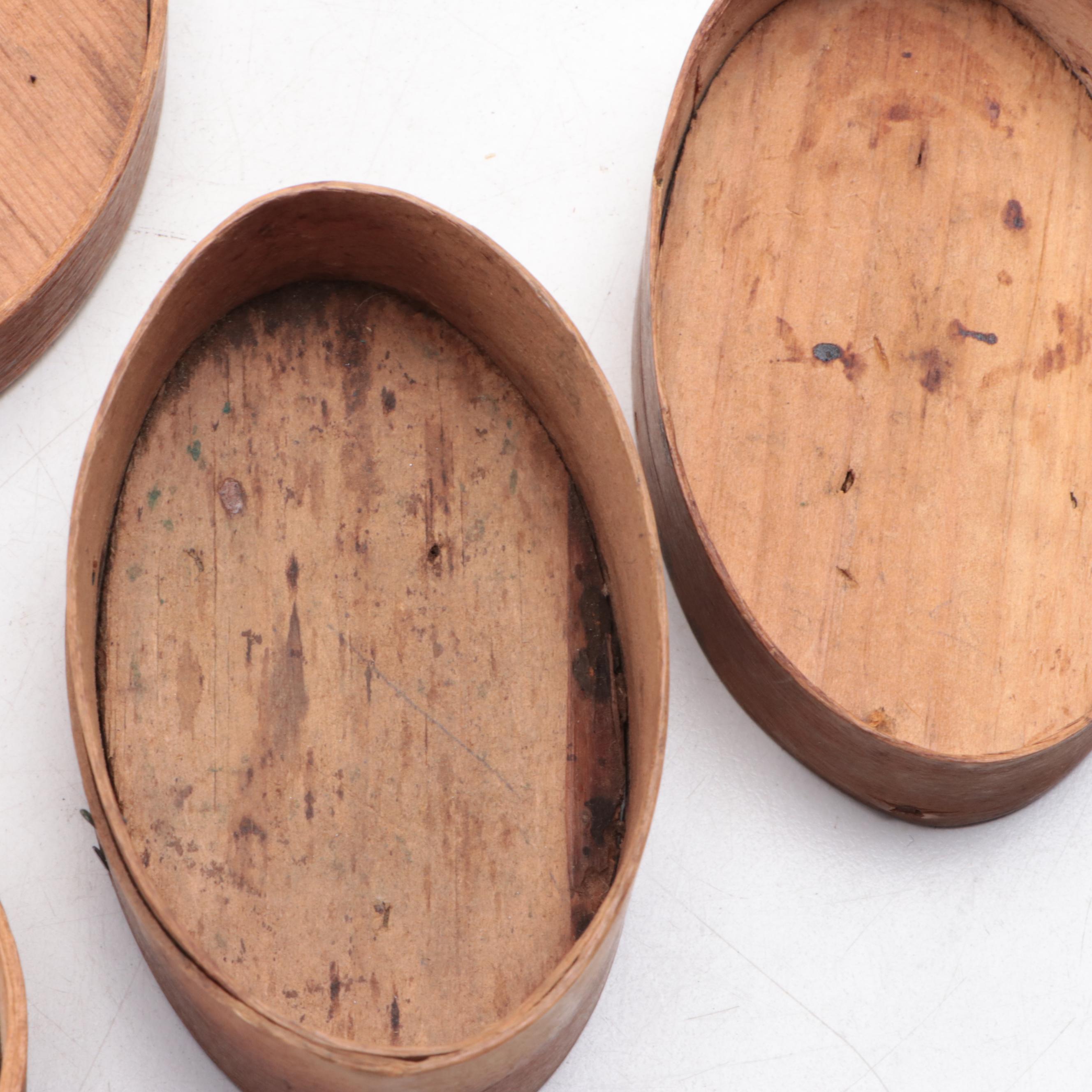 Shaker Style Bentwood Boxes, 19th Century
