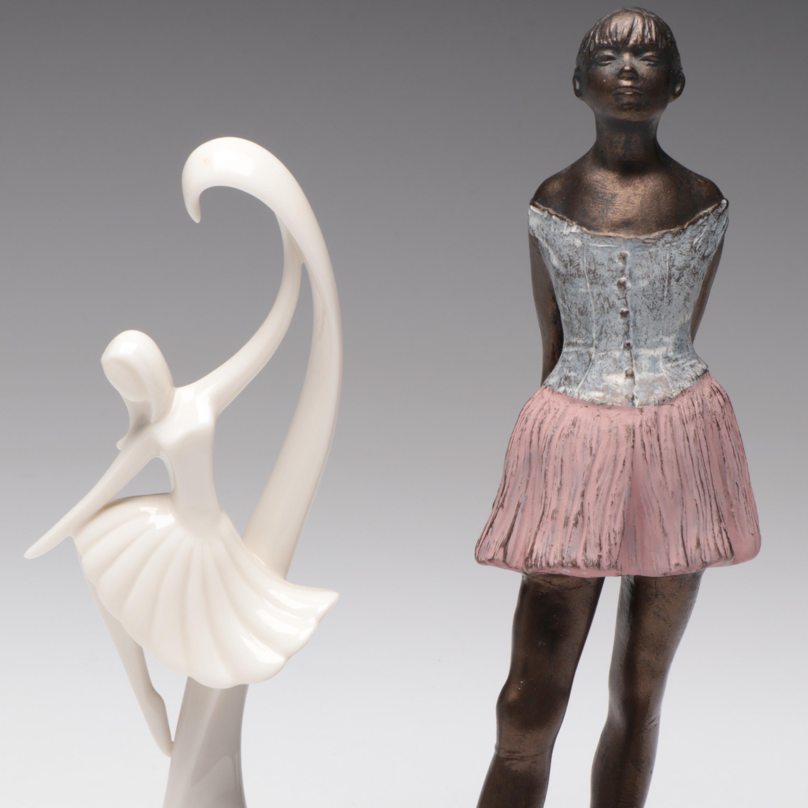 Goebel "Village Boy" Porcelain Hummel Figurine with Chalkware and Other Décor