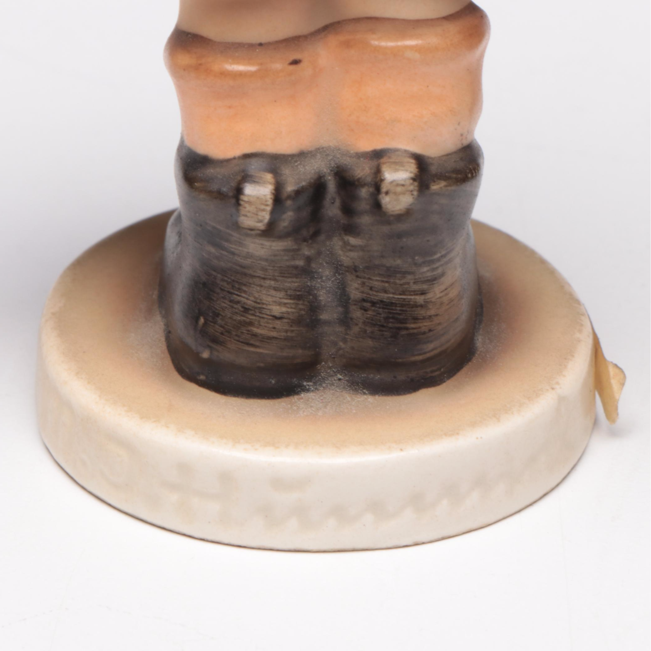 Goebel "Village Boy" Porcelain Hummel Figurine with Chalkware and Other Décor