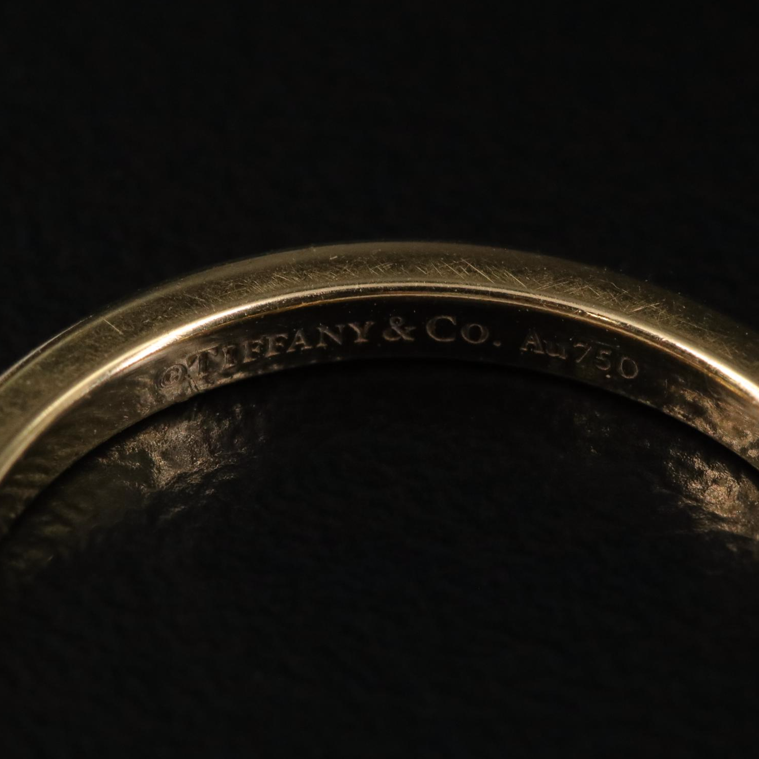 Tiffany & Co. 18K Three Diamond Classic Band