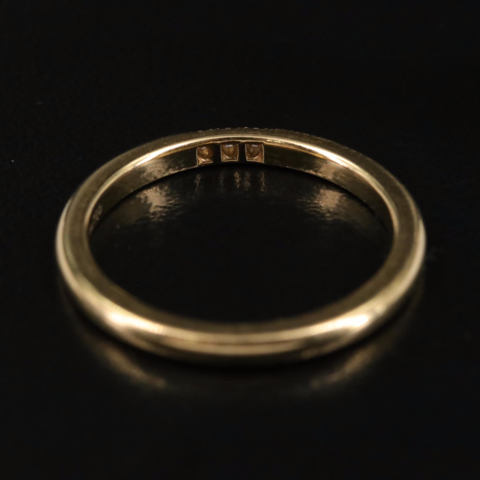 Tiffany & Co. 18K Three Diamond Classic Band
