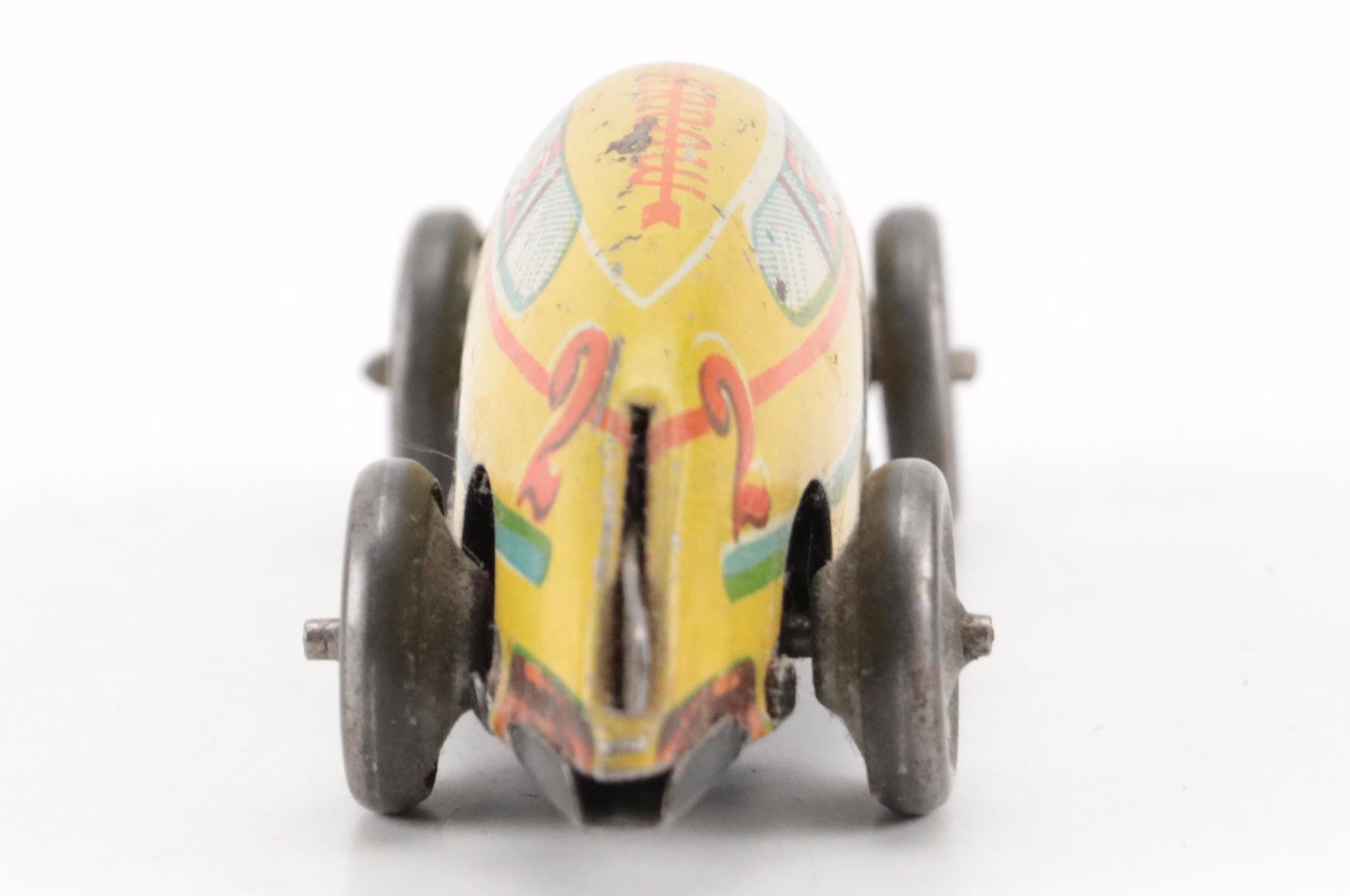 Lupor Tin Litho Perpetual Motion Police Chief Car with Other Tin Litho Cars