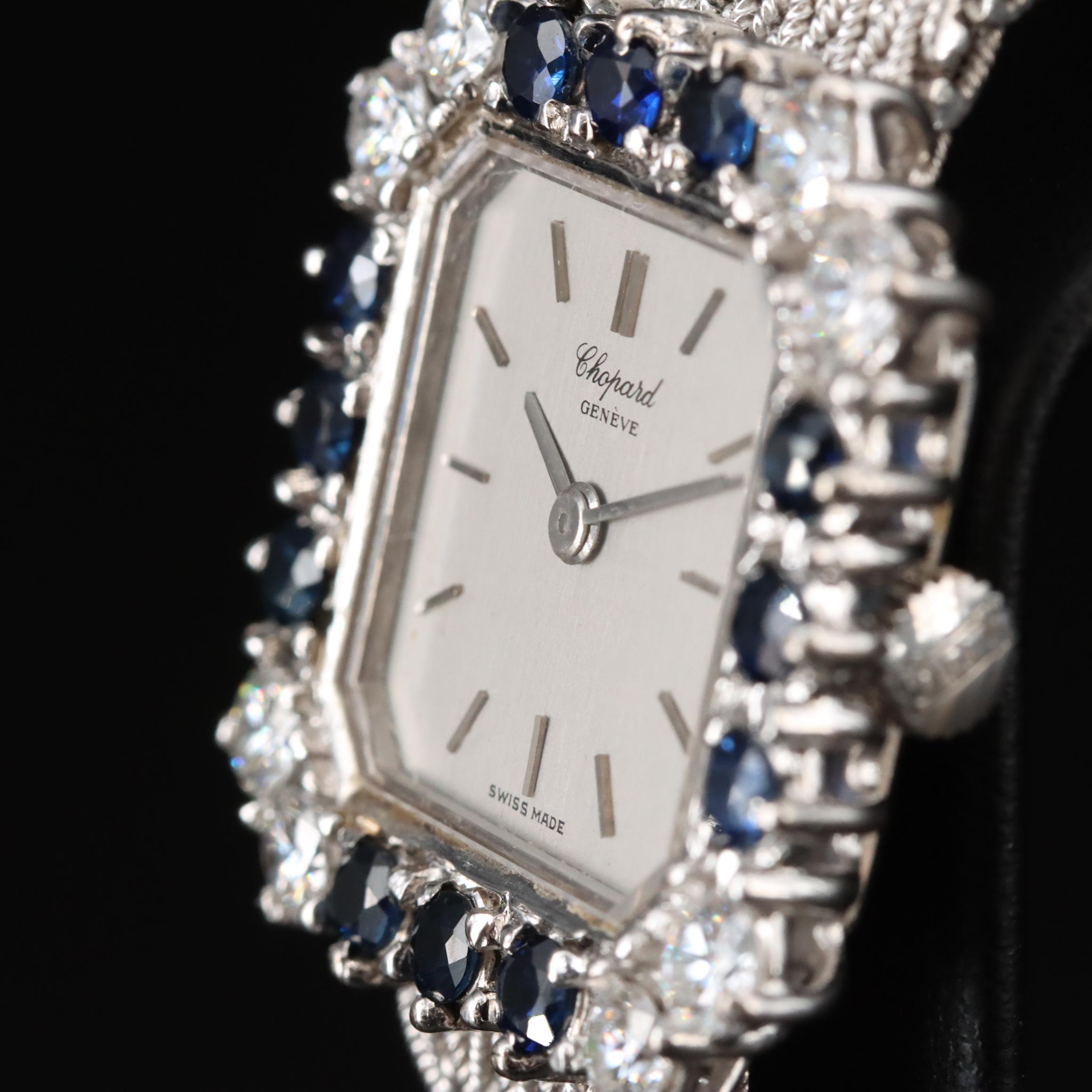 18K Chopard Custom 1.20 CTW Diamond and Sapphire Watch