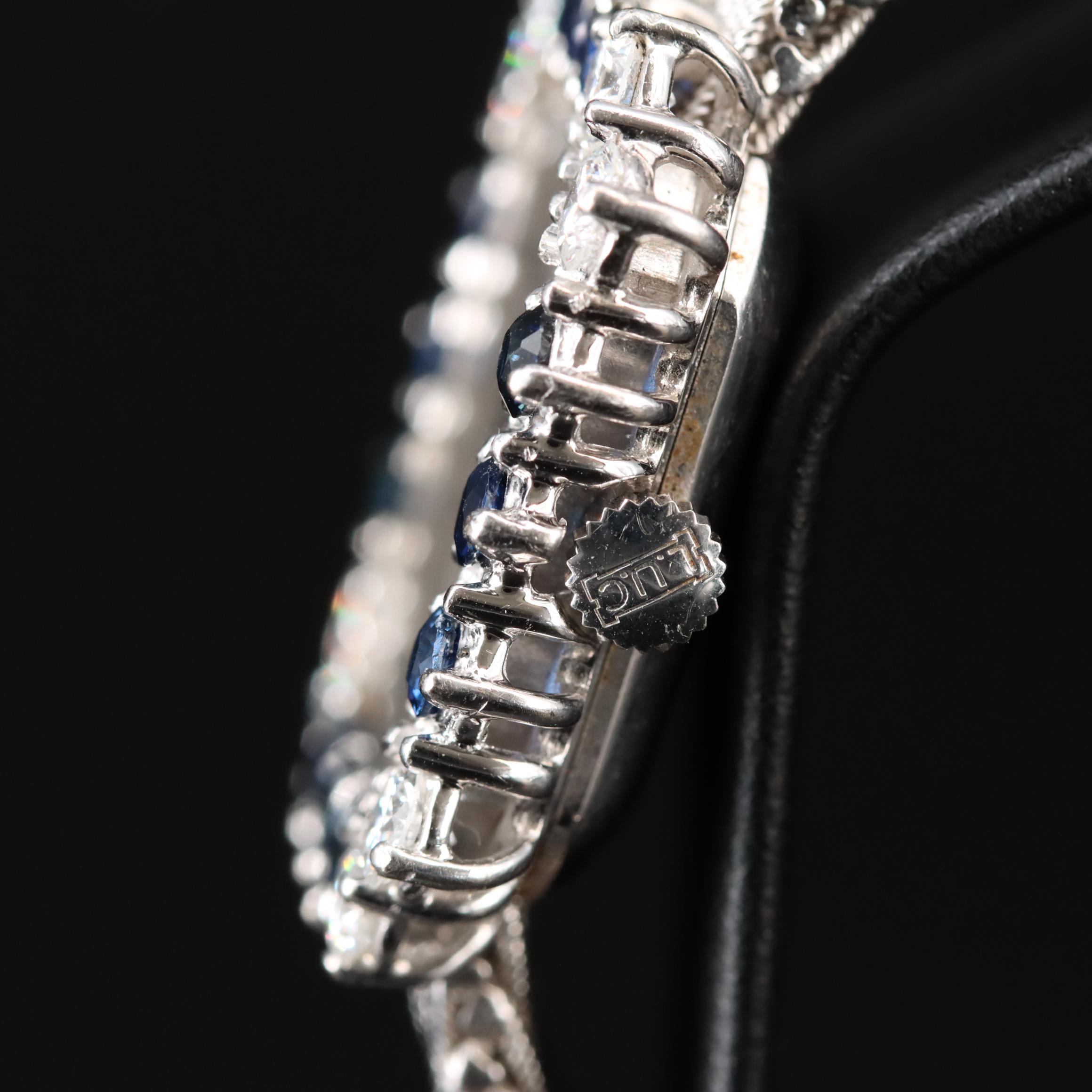 18K Chopard Custom 1.20 CTW Diamond and Sapphire Watch