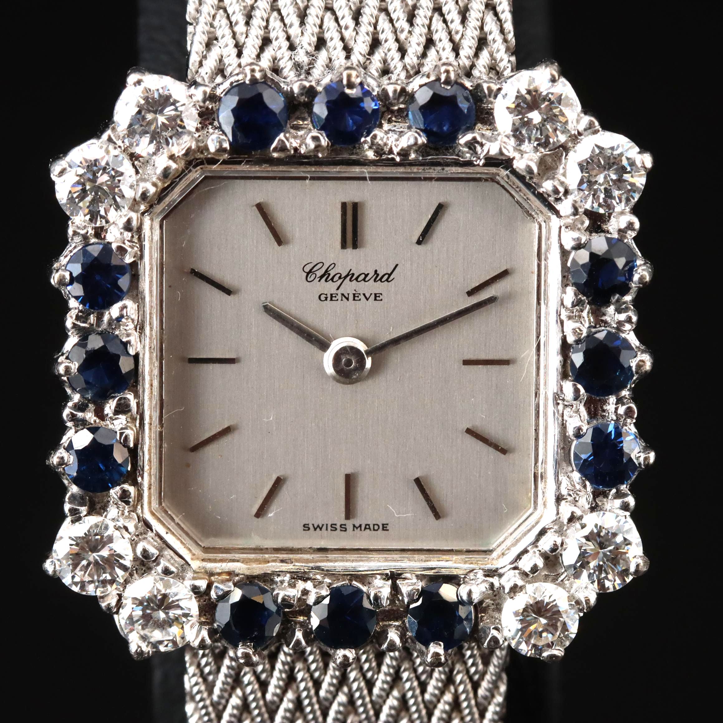 18K Chopard Custom 1.20 CTW Diamond and Sapphire Watch
