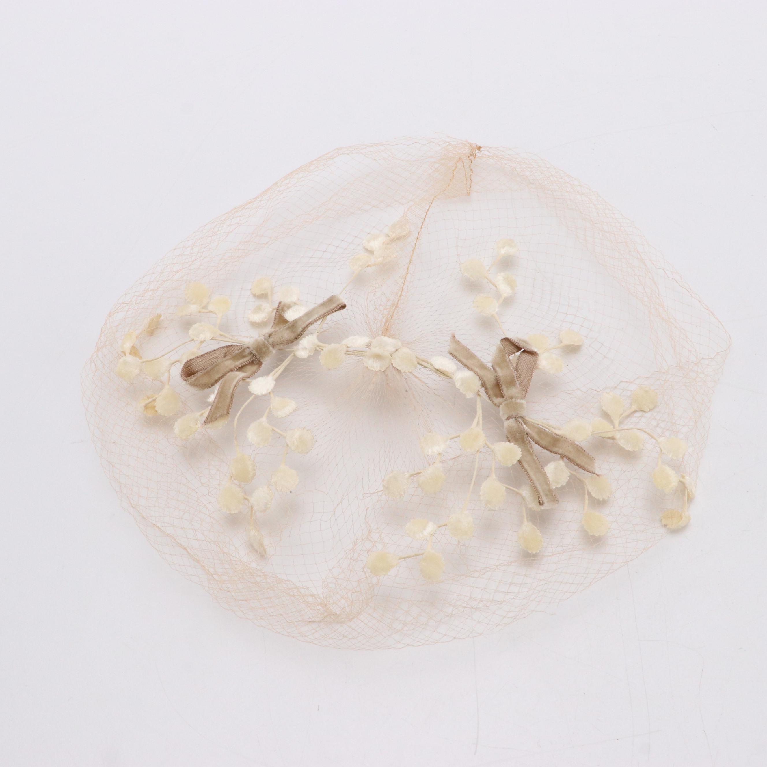 Mink Fur Hat, Short/Wide Brim Hats, Birdcage Fascinator with Brooch Pin, Boxes