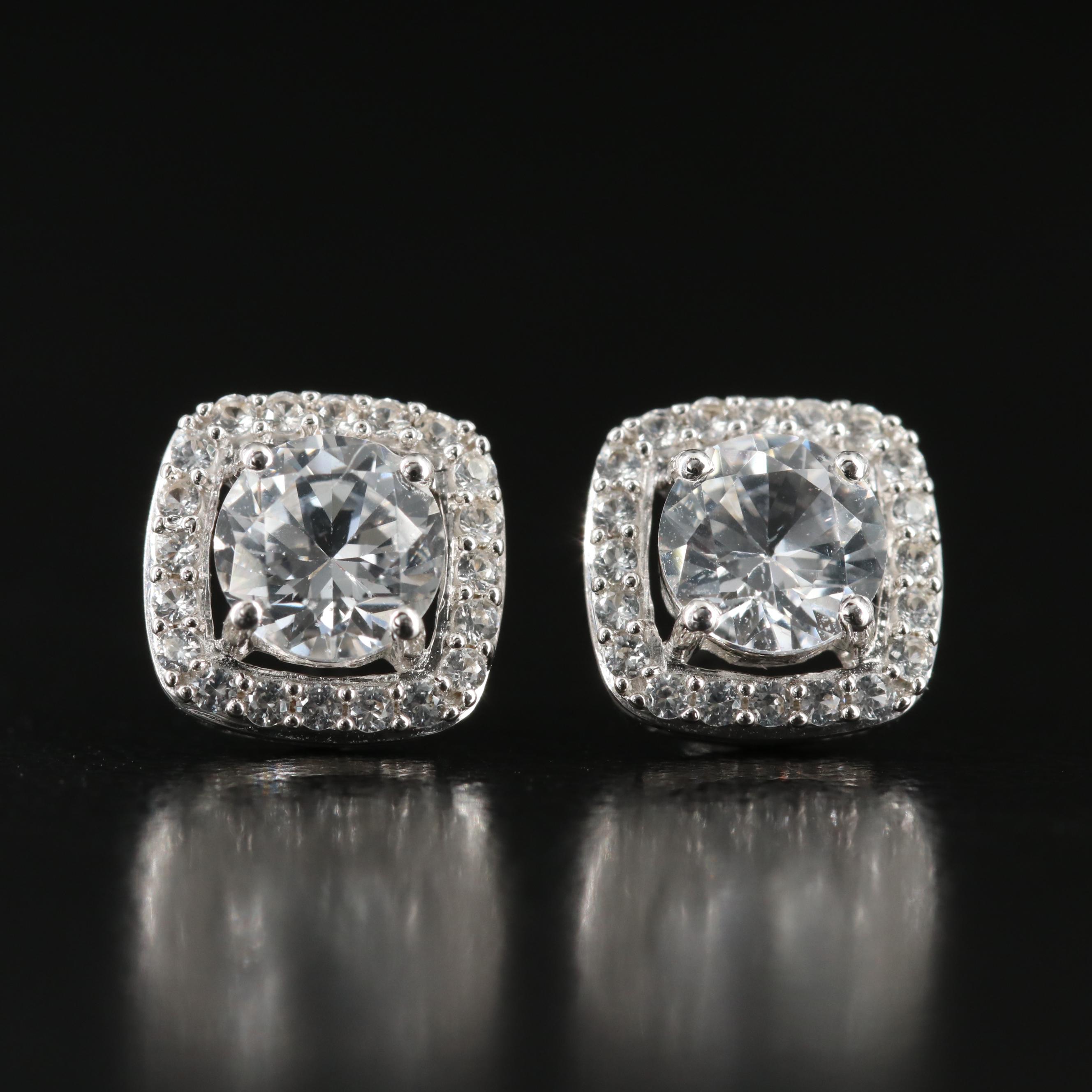 Sterling White Sapphire Earrings