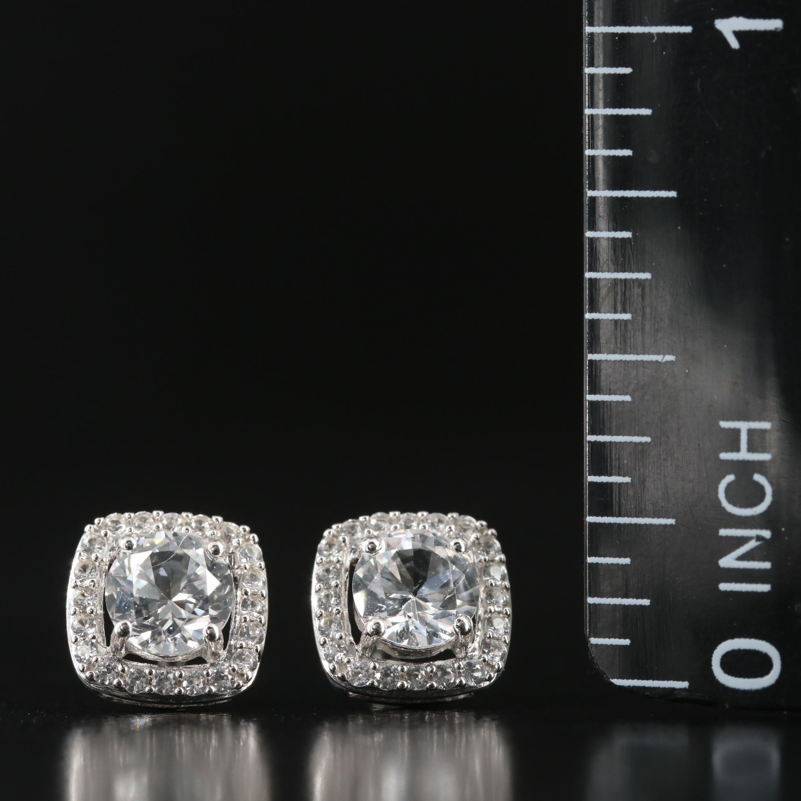 Sterling White Sapphire Earrings