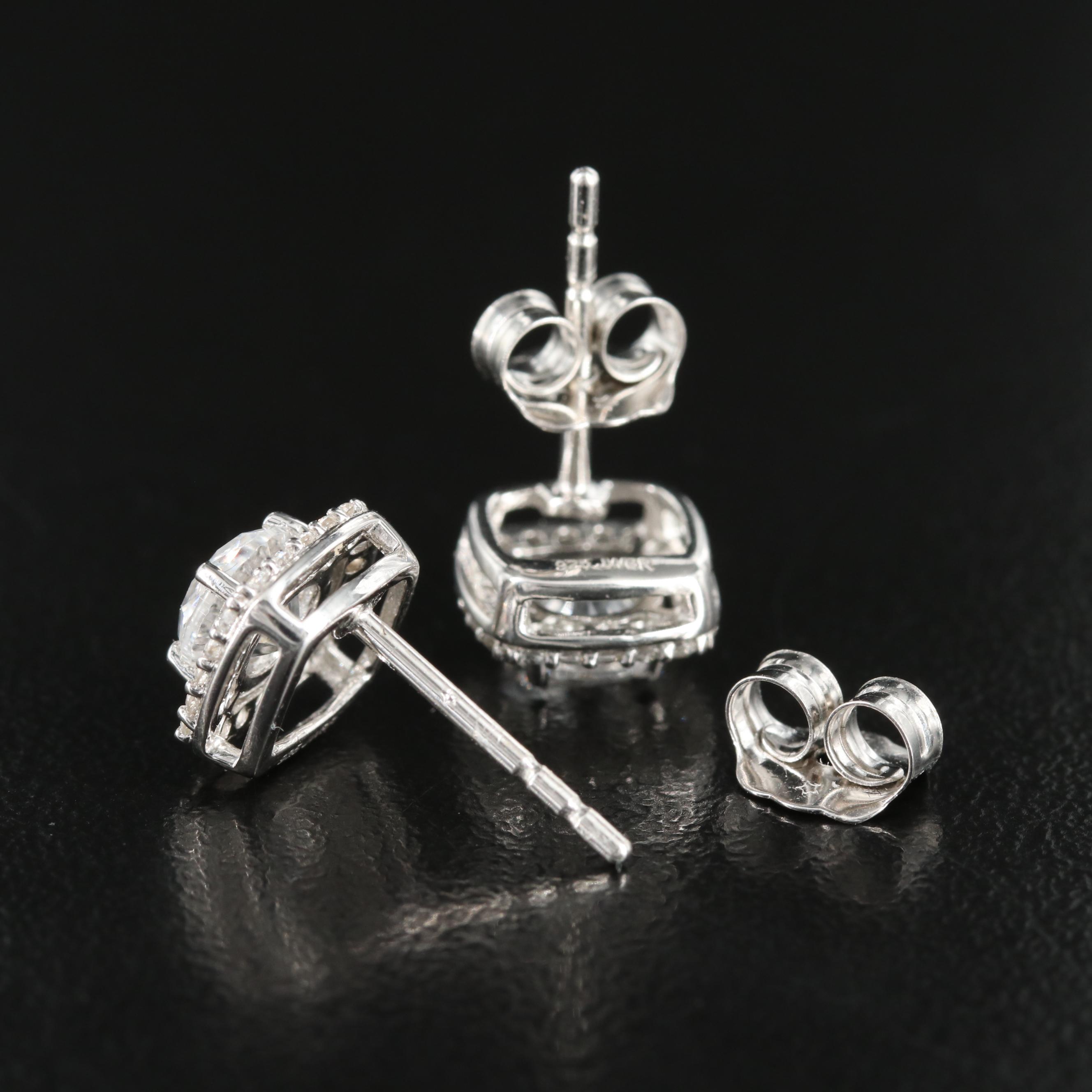 Sterling White Sapphire Earrings