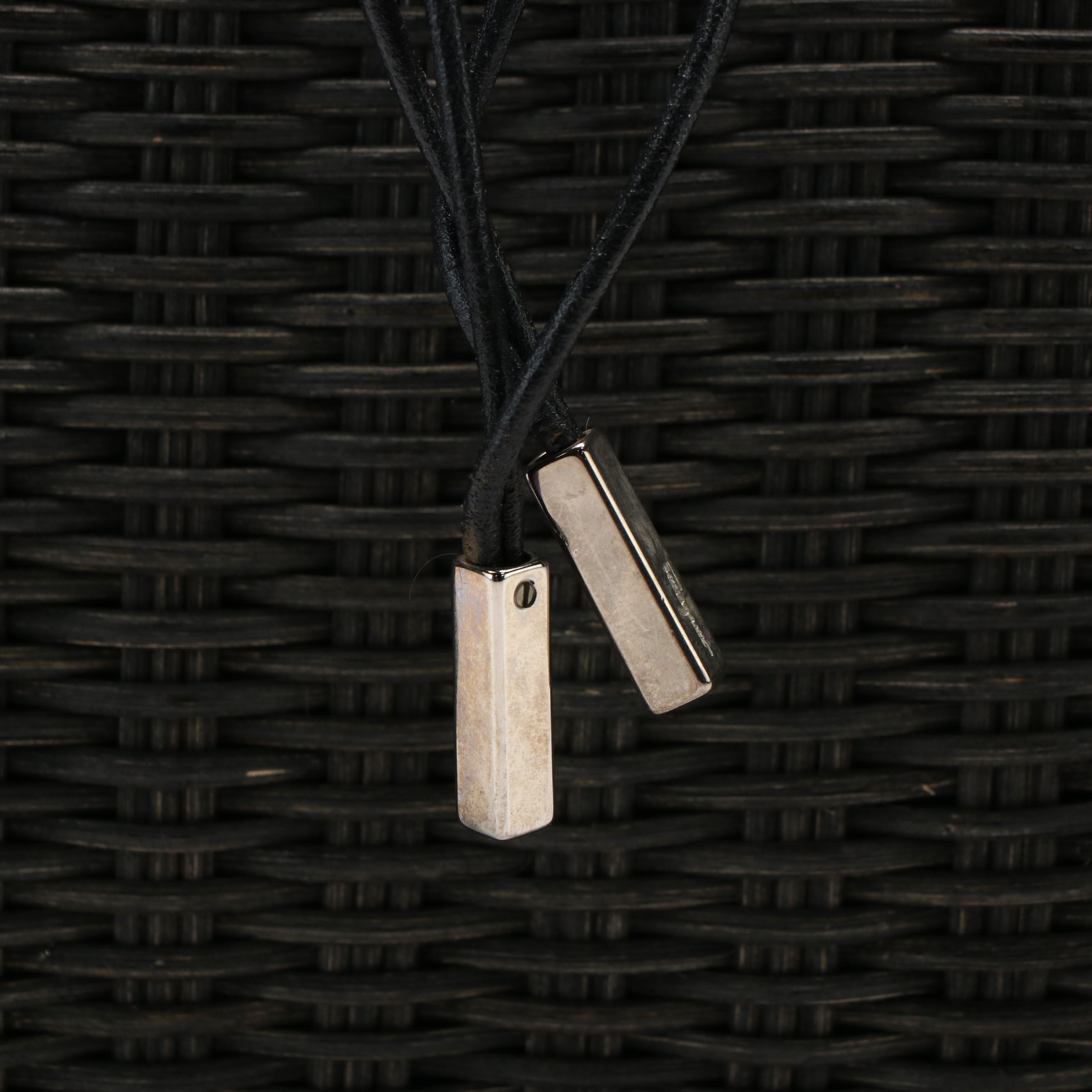 Salvatore Ferragamo Basket Weave Shoulder Bag in Black Wicker