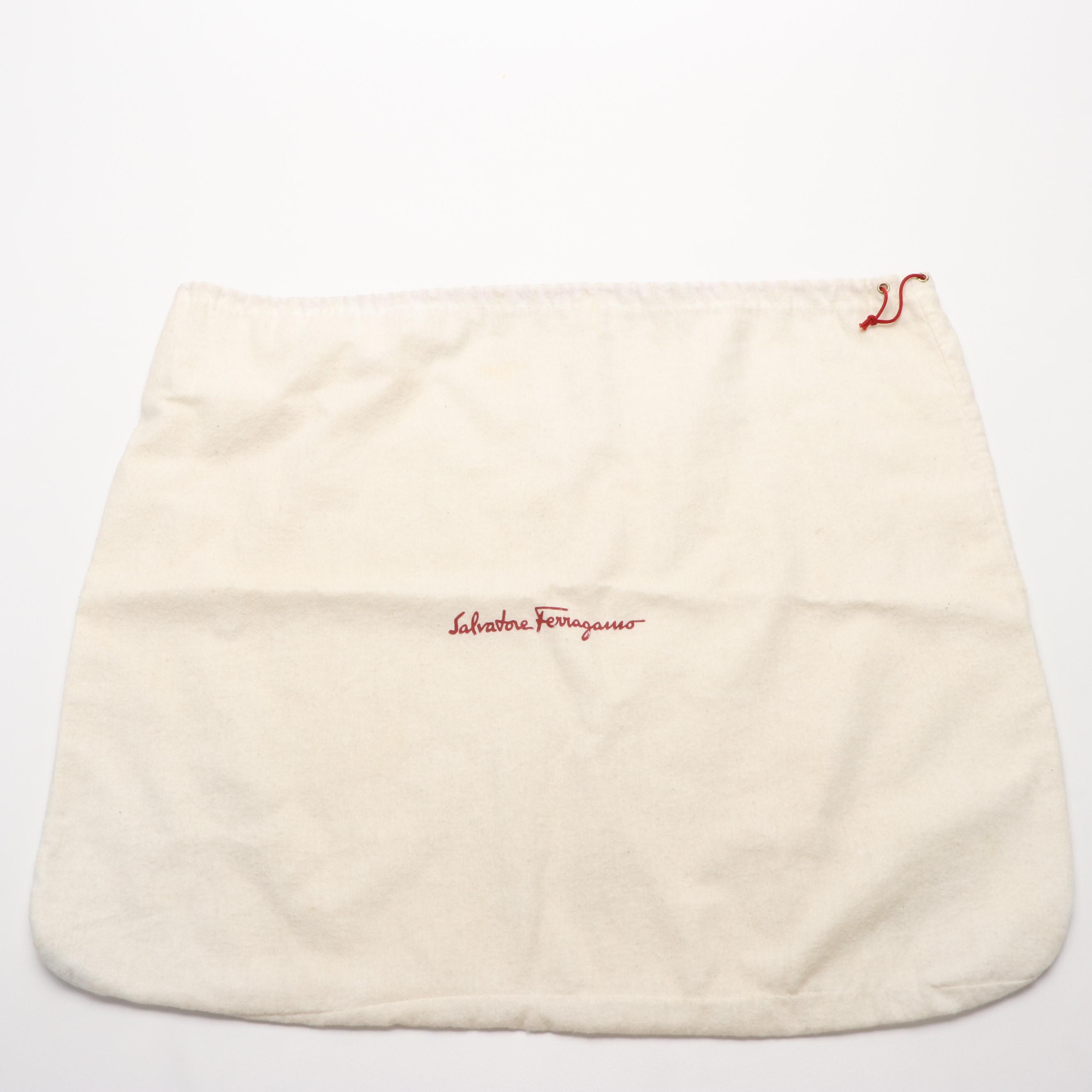 Salvatore Ferragamo Basket Weave Shoulder Bag in Black Wicker