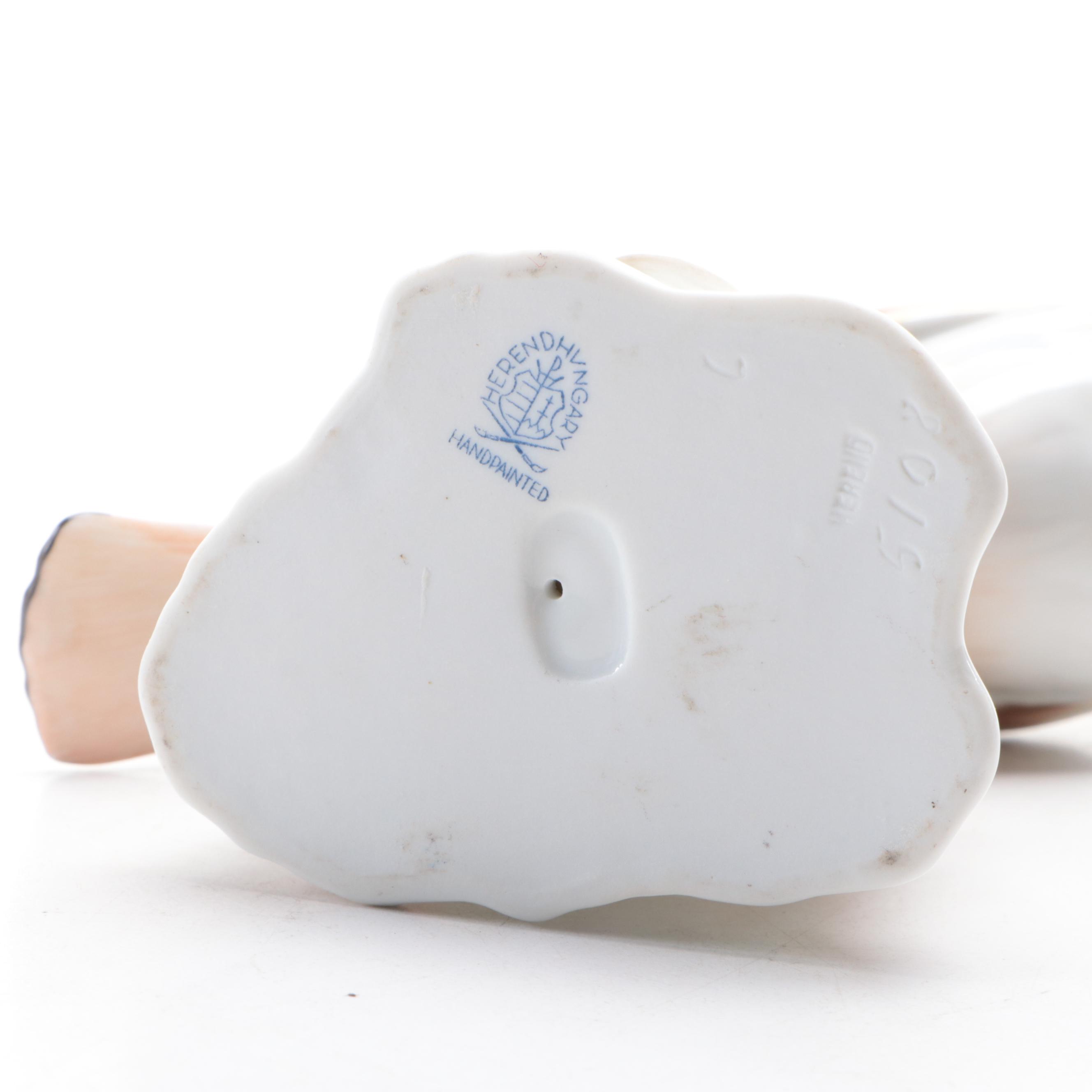 Herend Natural "Bohemian Waxwing" Porcelain Figurine