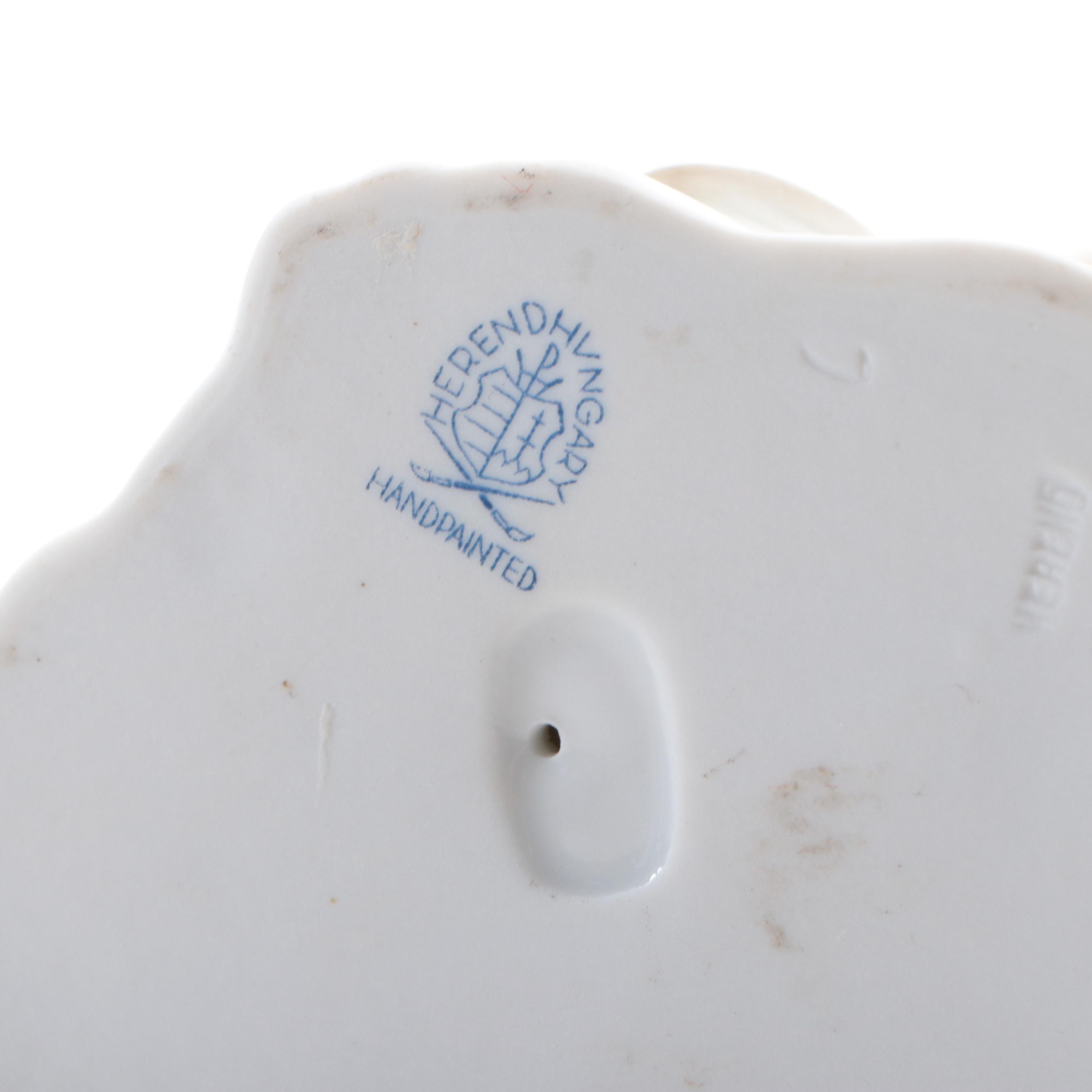 Herend Natural "Bohemian Waxwing" Porcelain Figurine