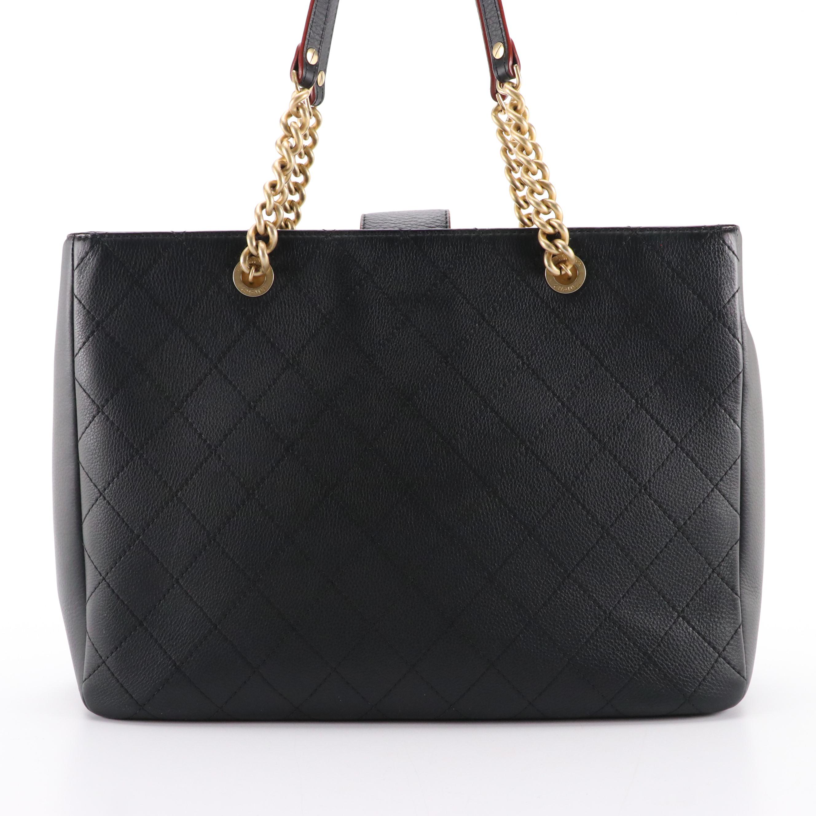 Chanel Archi Chic Shopping Bag in Quilted Caviar Leather