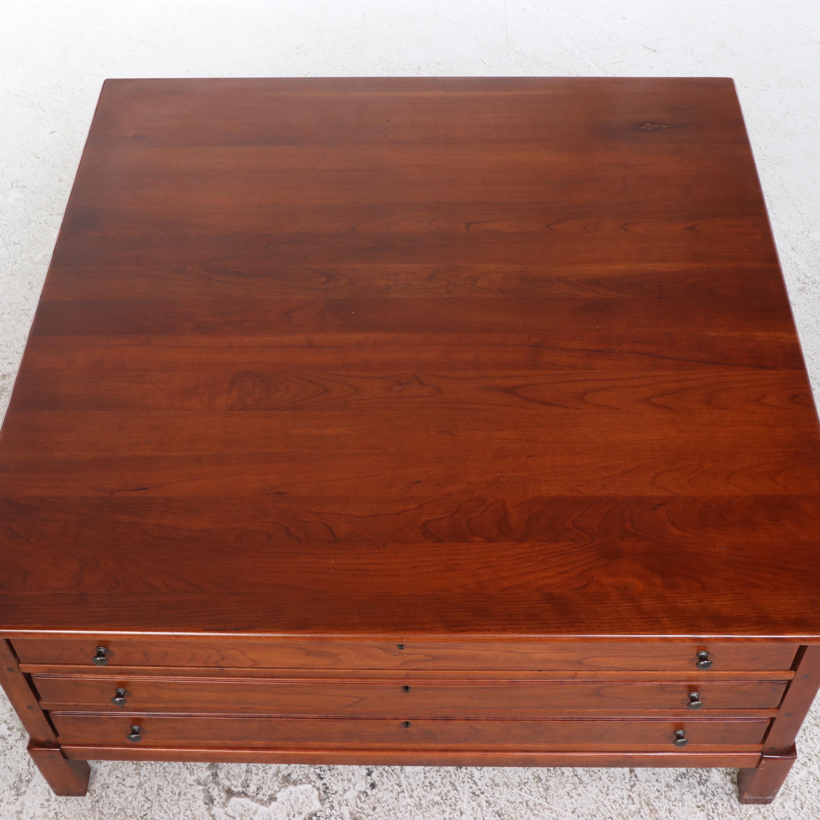 Bob Timberlake for Lexington Chippendale Style Cherrywood Map Chest Coffee Table