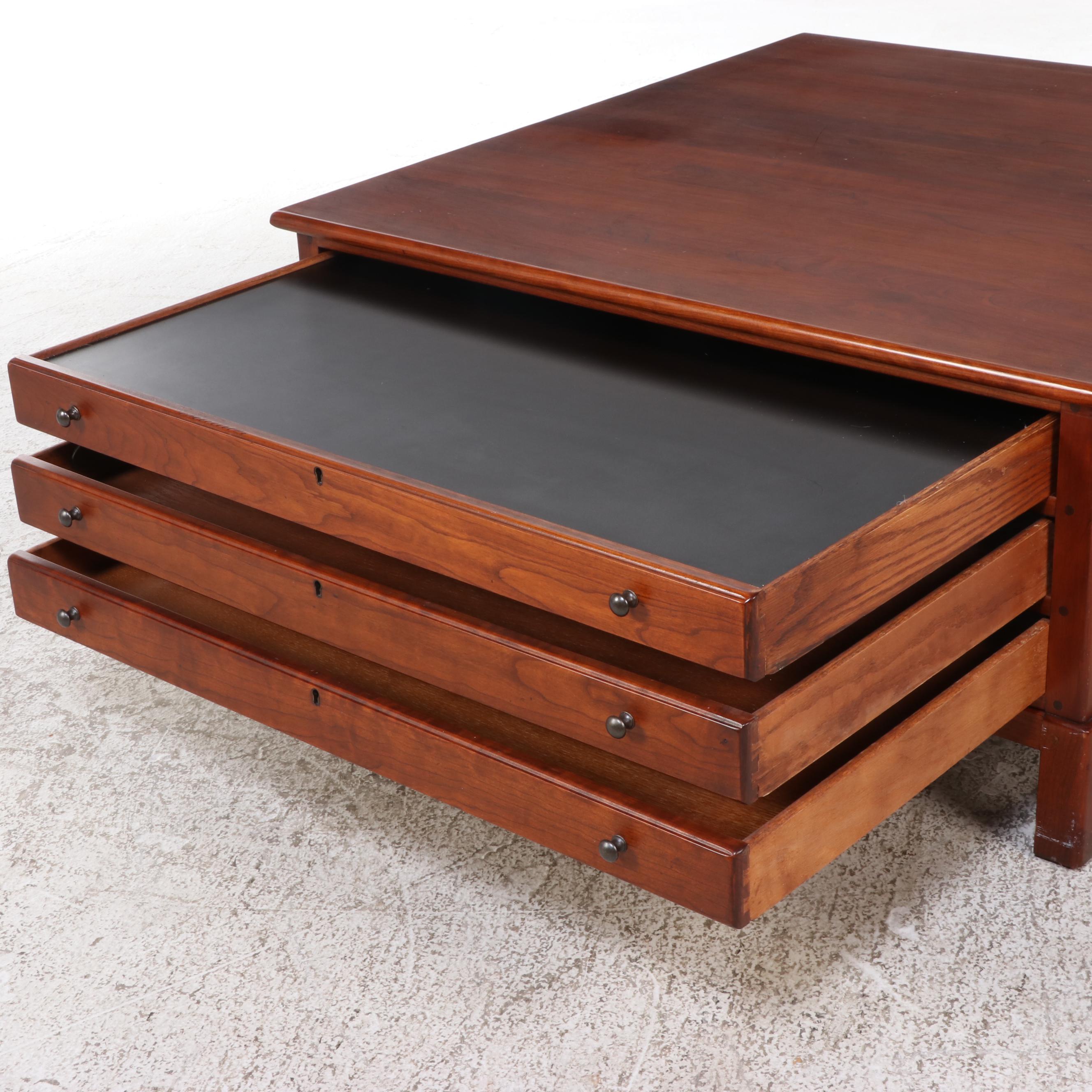 Bob Timberlake for Lexington Chippendale Style Cherrywood Map Chest Coffee Table