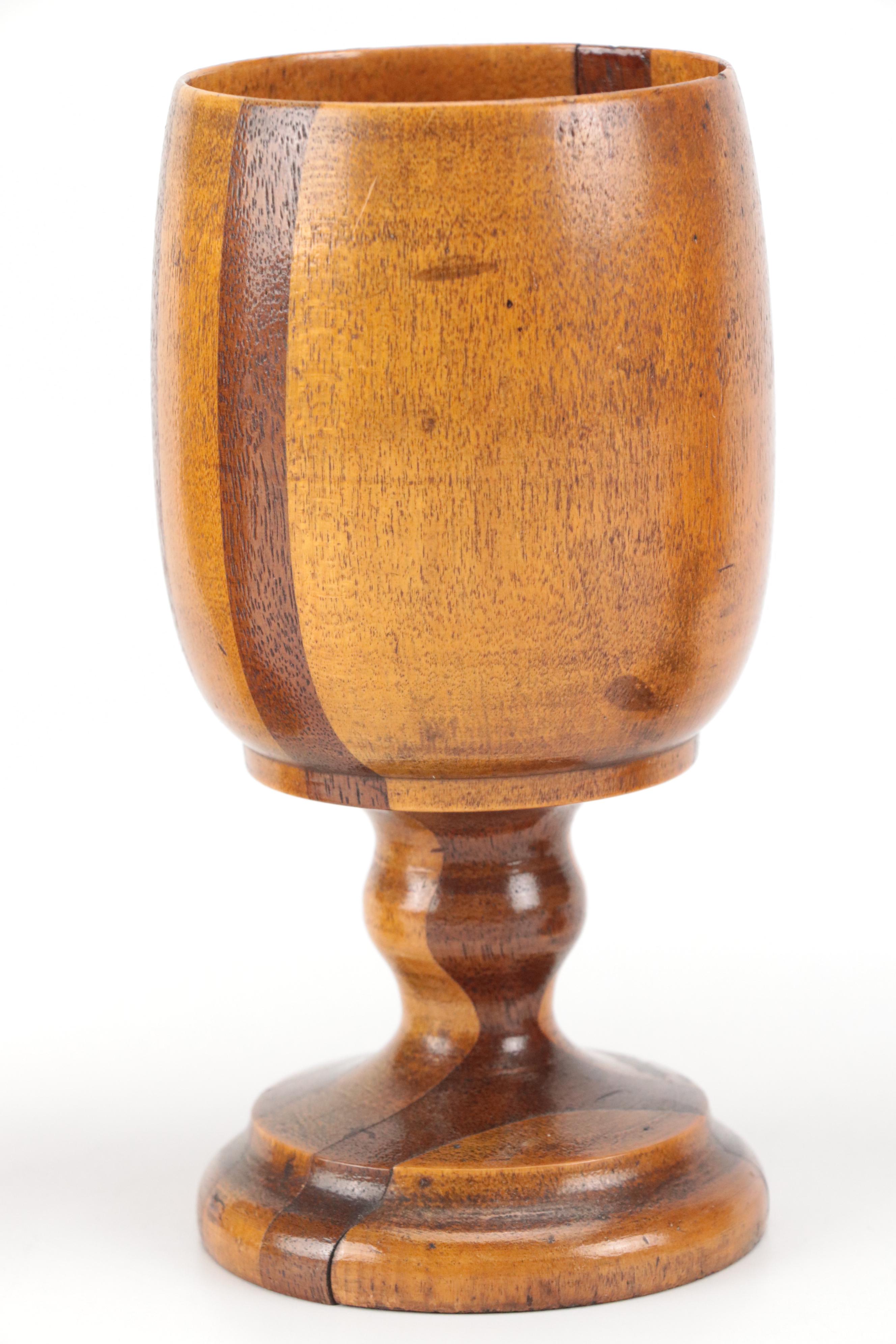 Finished Wood Goblet with More Wood Goblets