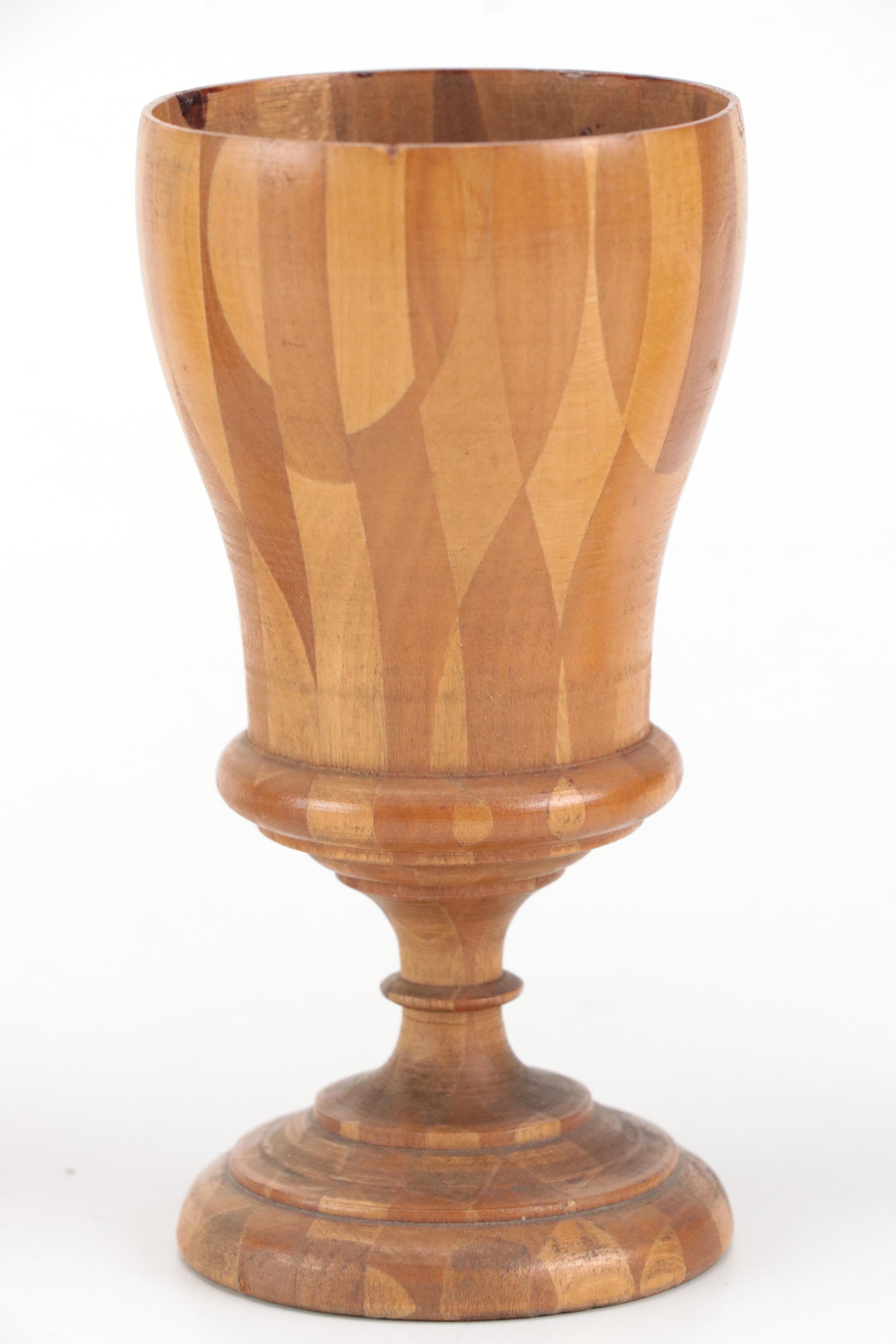 Finished Wood Goblet with More Wood Goblets