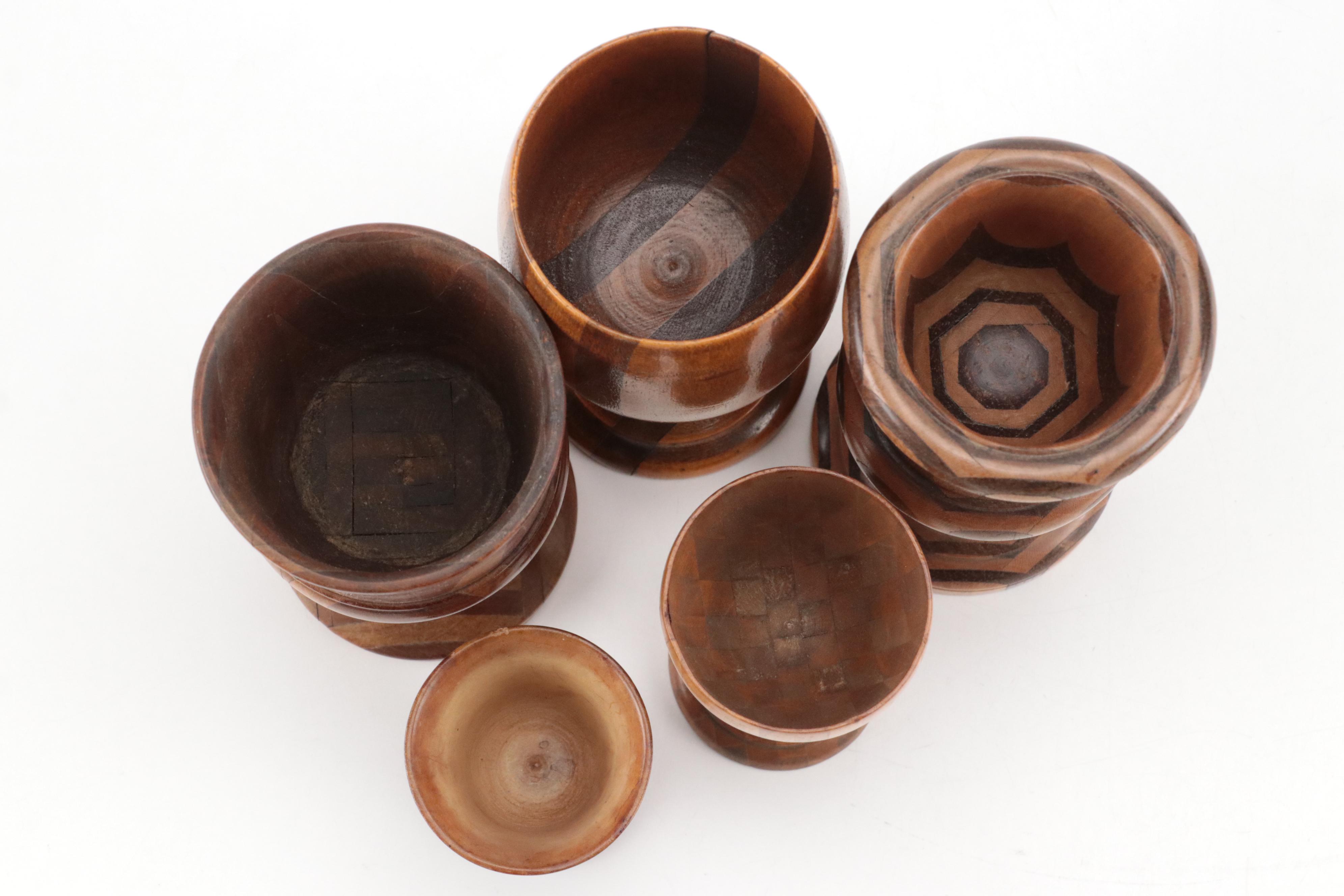 Finished Wood Goblet with More Wood Goblets