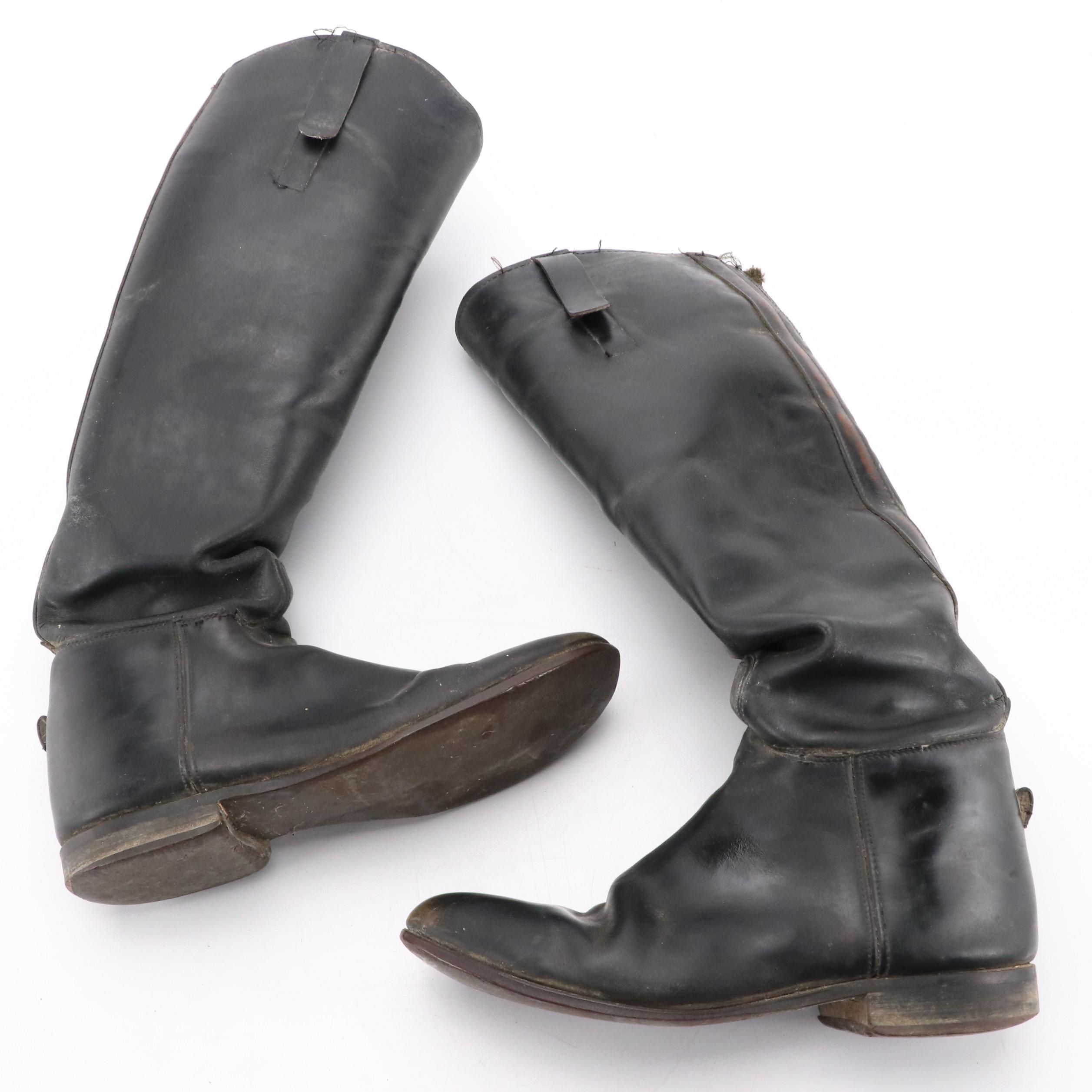 Service Riding Apparel Grand Prix Black Leather Bespoke Riding Boots