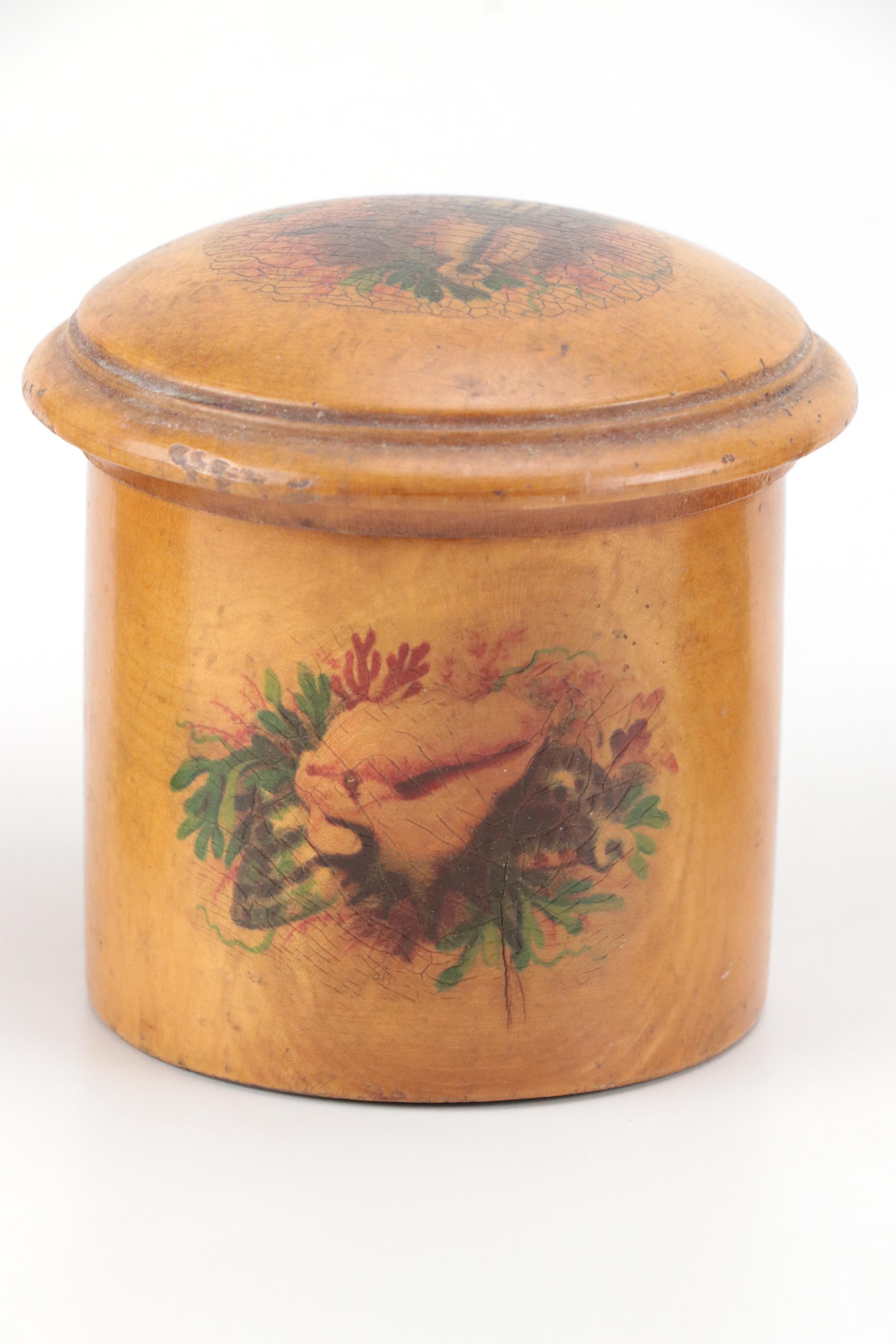 Floral Motif Wood Box with Finished Wood Powder Box and More