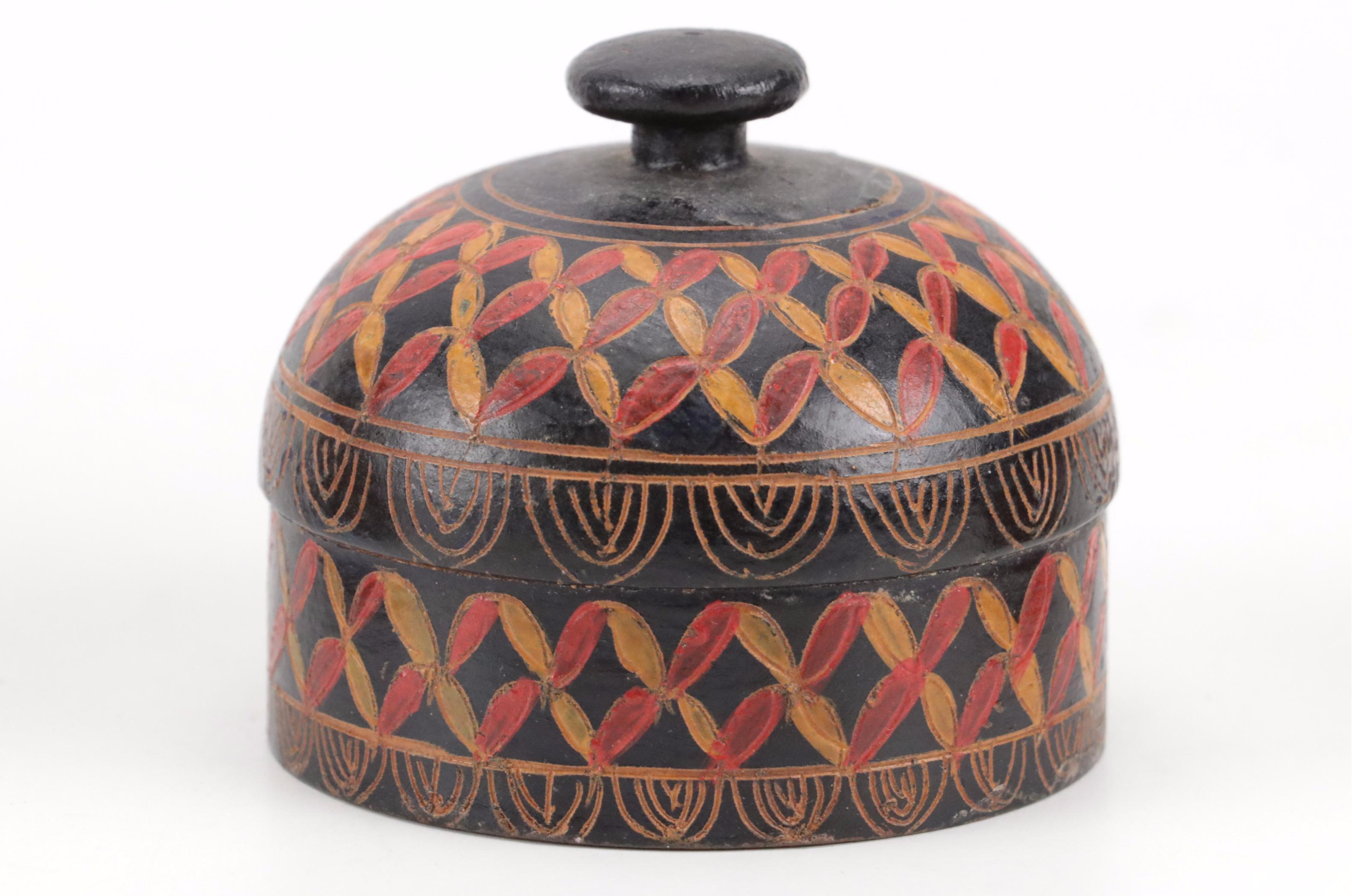 Floral Motif Wood Box with Finished Wood Powder Box and More