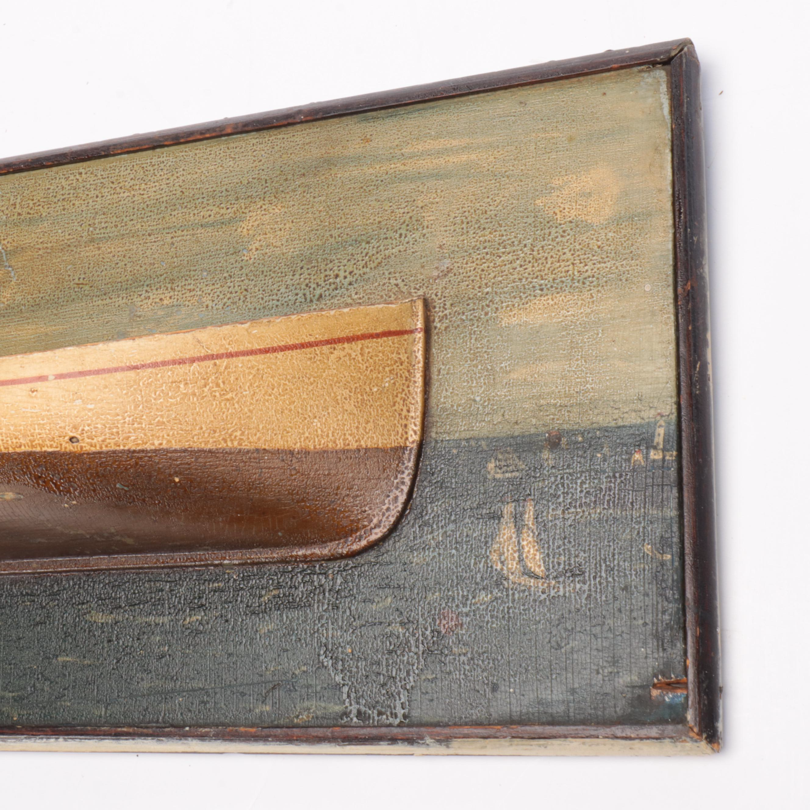 Polychrome Wood Boat Motif Wall Hangings, Late 20th Century