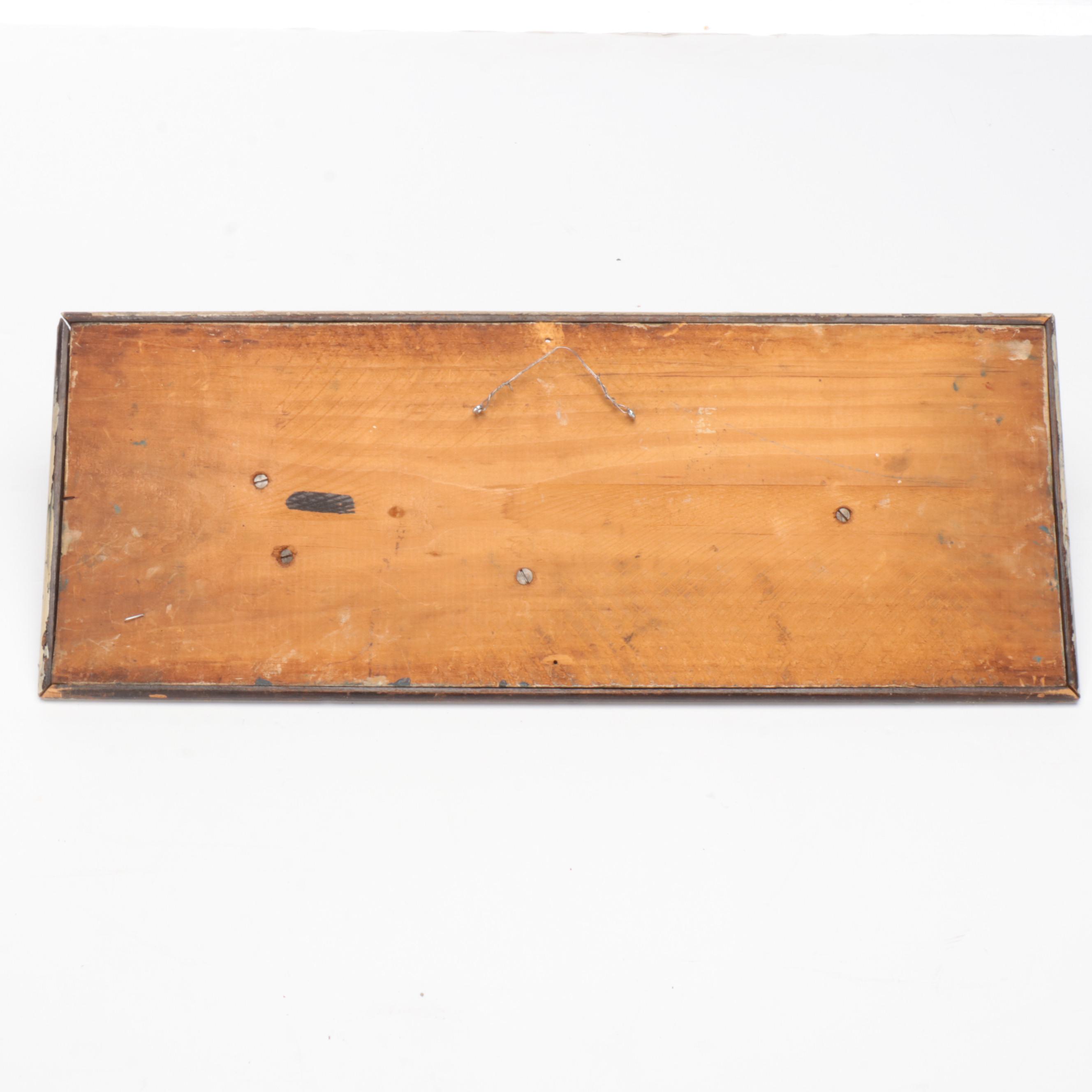 Polychrome Wood Boat Motif Wall Hangings, Late 20th Century