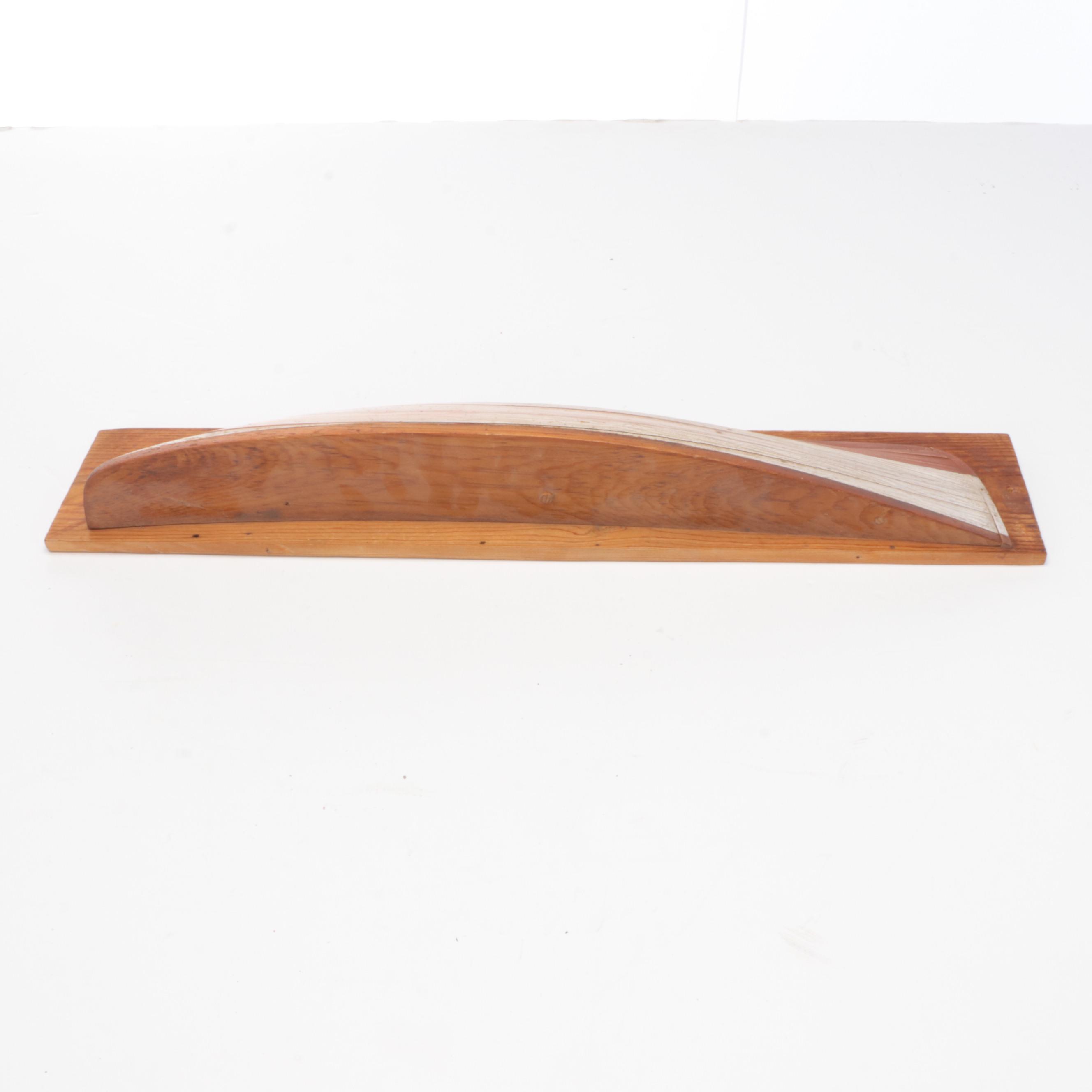 Polychrome Wood Boat Motif Wall Hangings, Late 20th Century