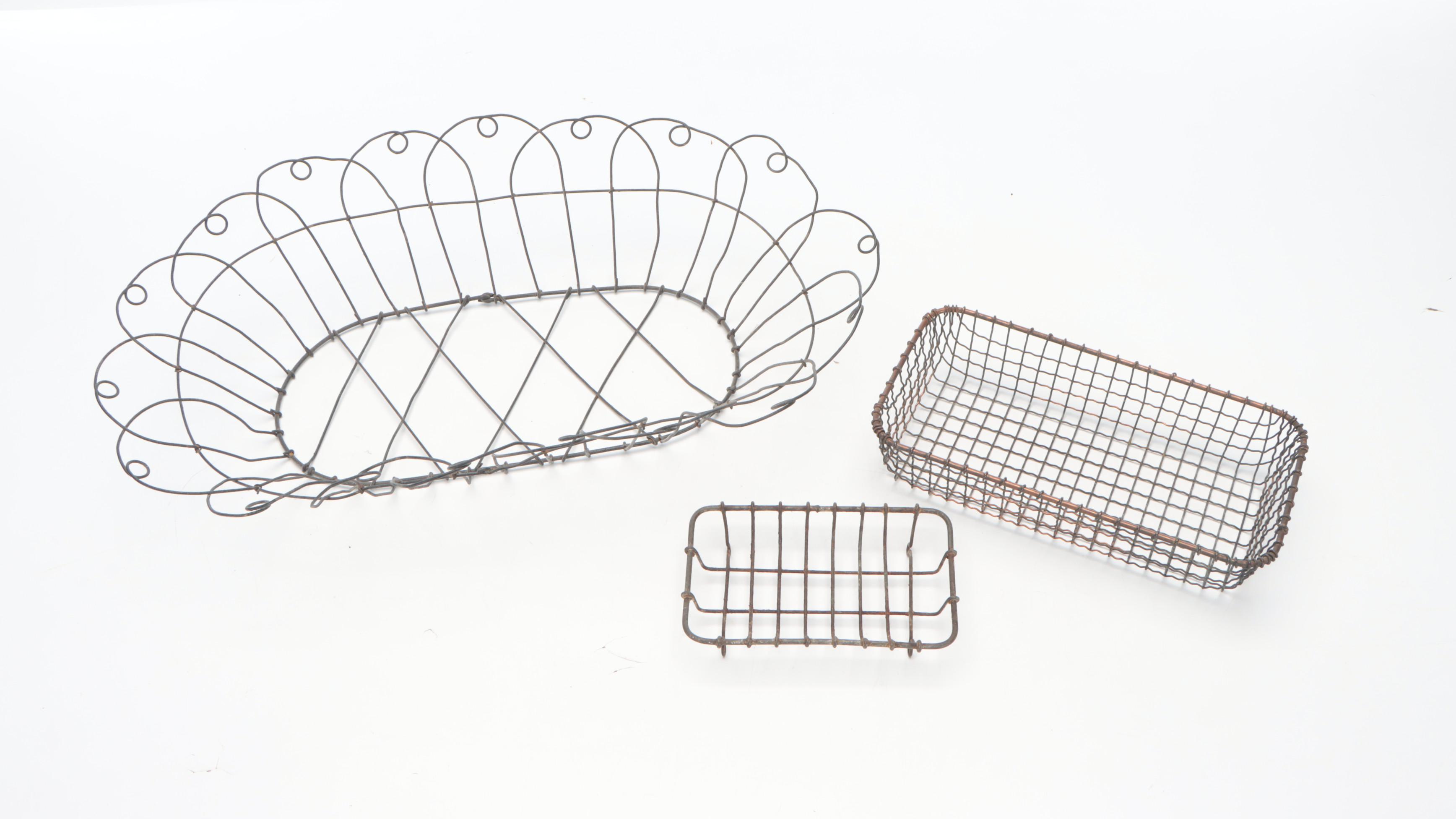 Metal Wire Baskets, 20th Century