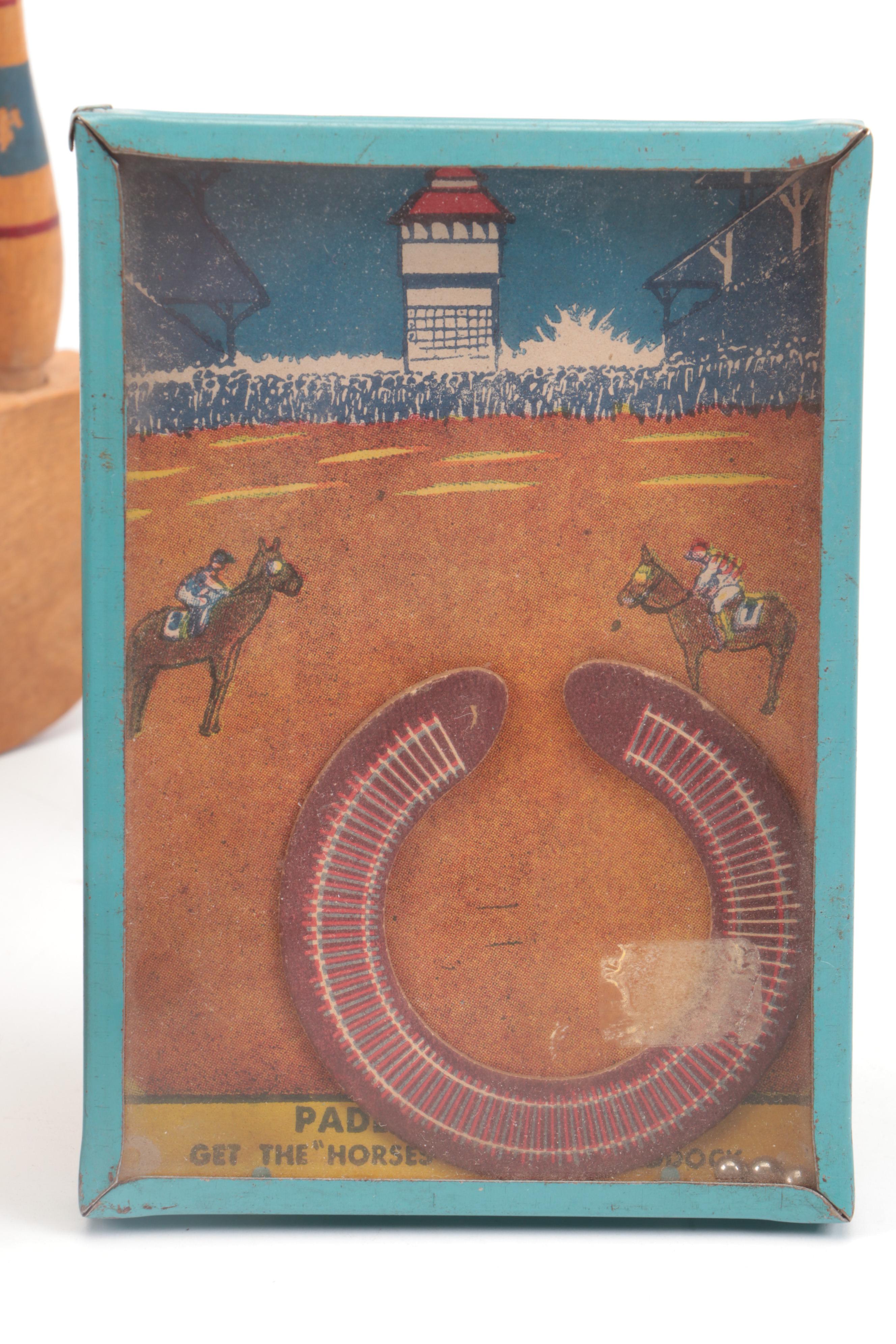 Hand-Painted Wood Ring Toss with Handmade Wood Blocks and More