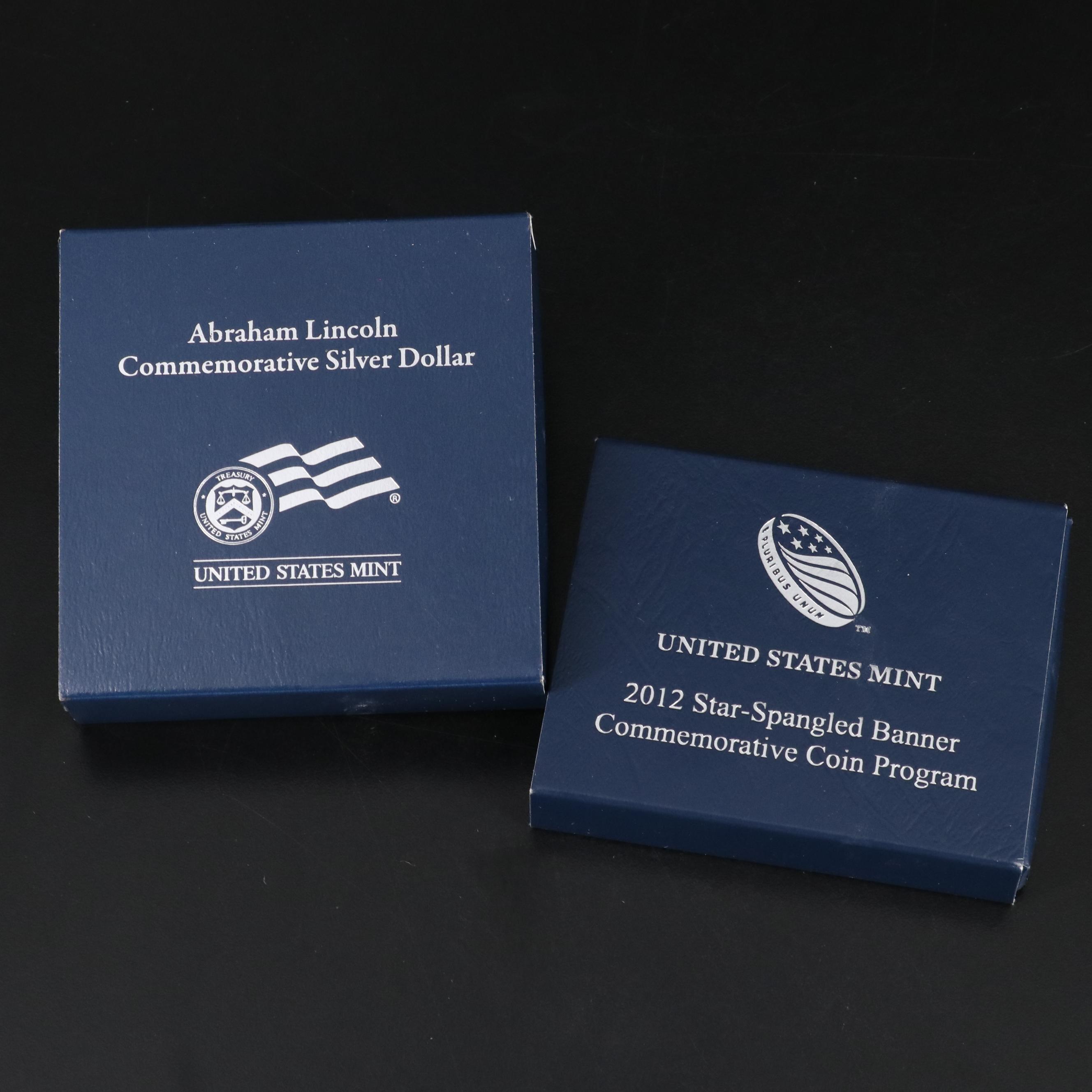 Two Modern Commemorative Silver Dollars