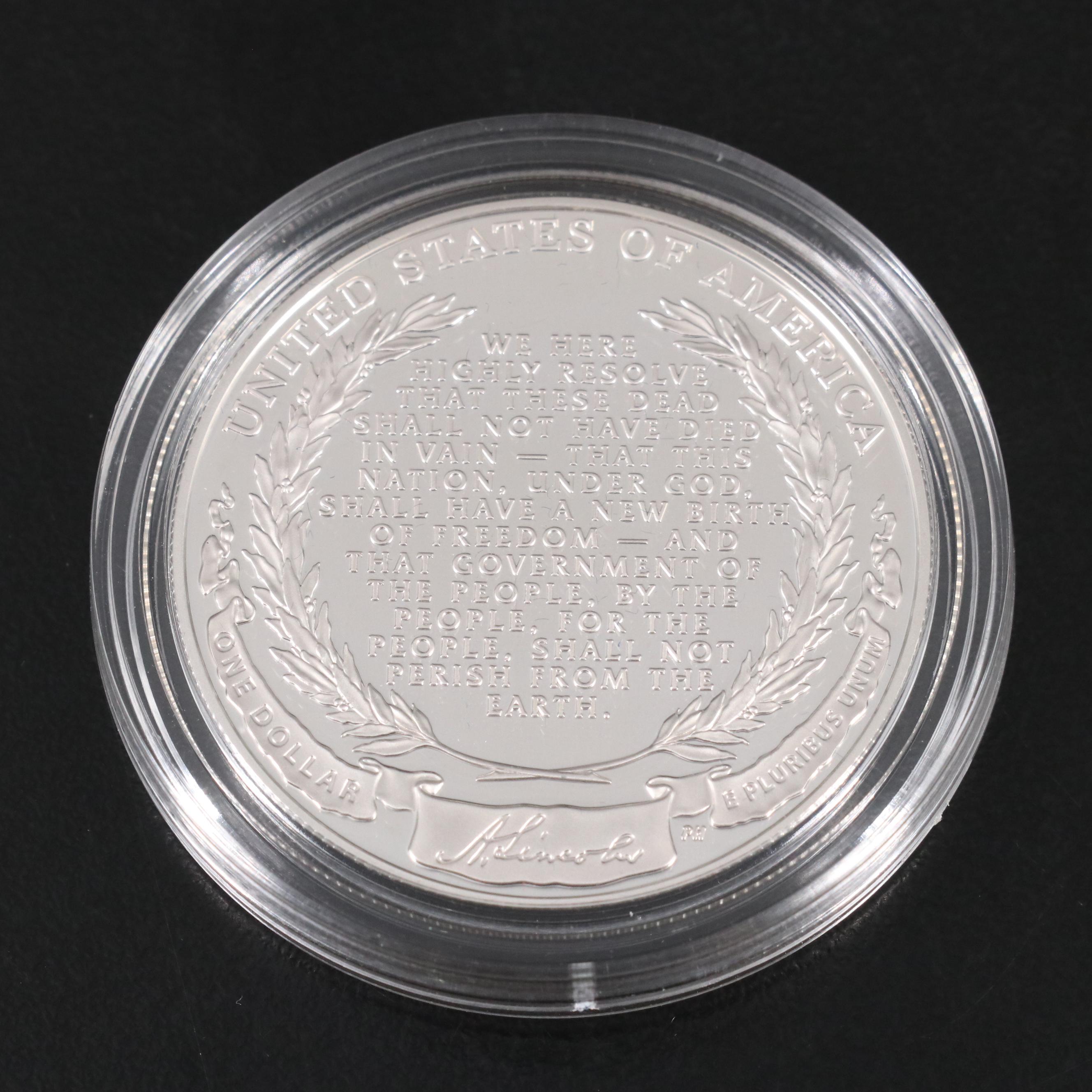 Two Modern Commemorative Silver Dollars