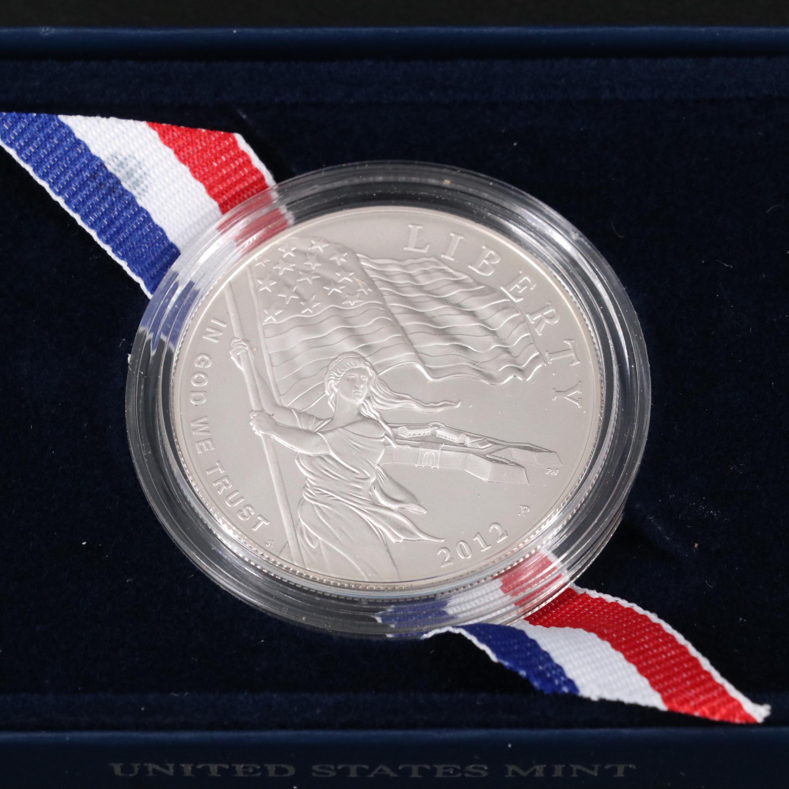 Two Modern Commemorative Silver Dollars
