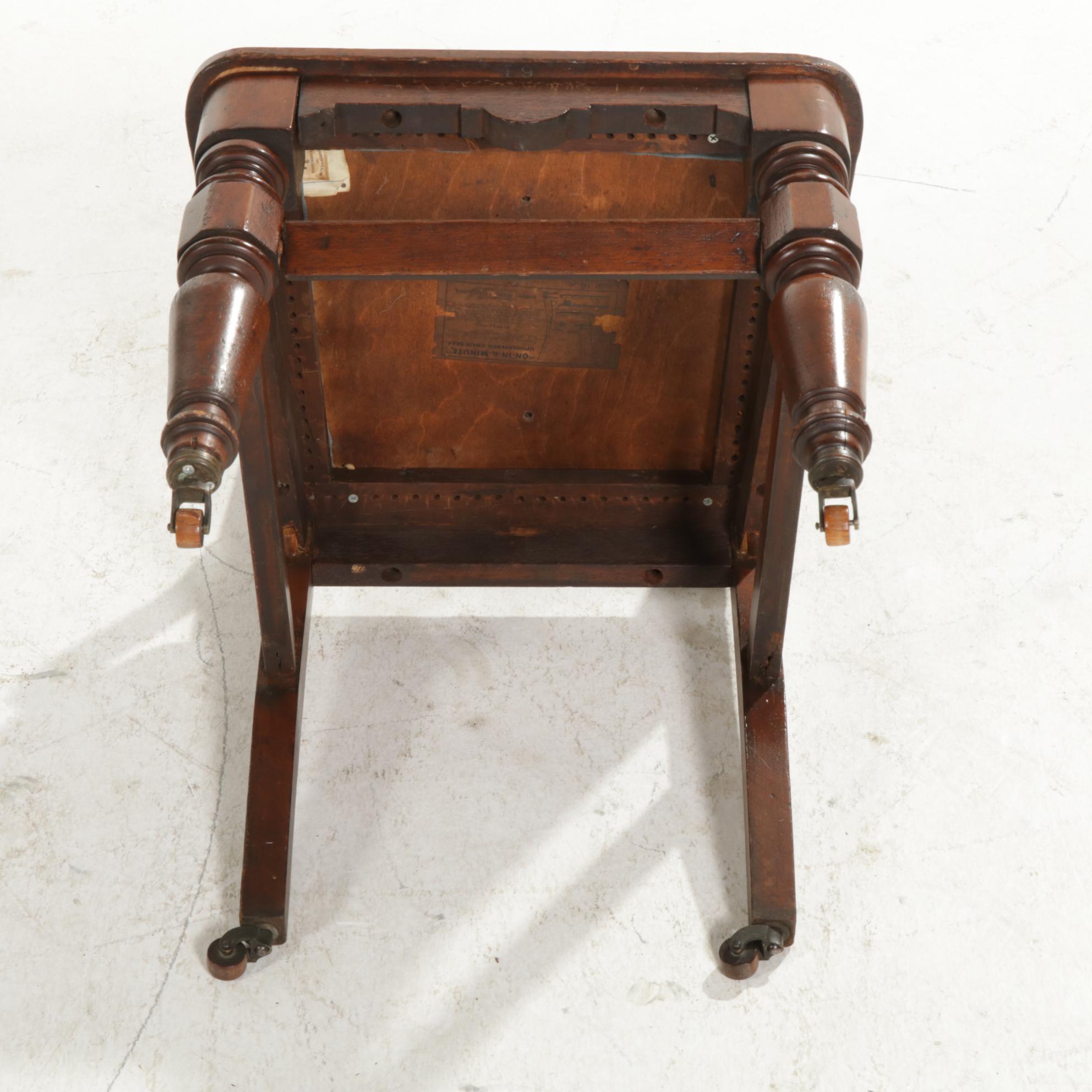 Victorian Carved Walnut Dining Table, Storage Sideboard and Chairs