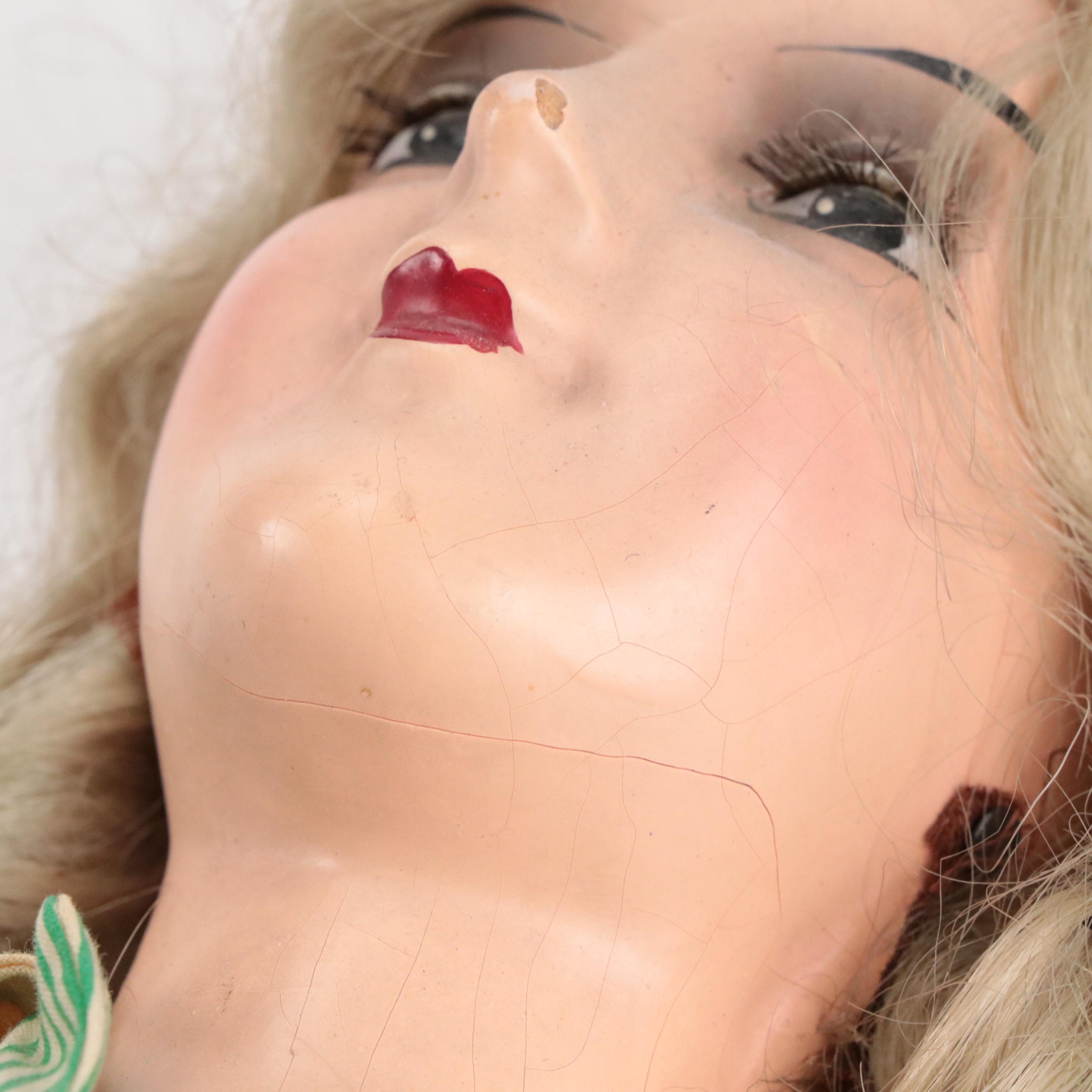 Jazz Age Compostion Boudoir Dolls, Early to Mid-20th Century