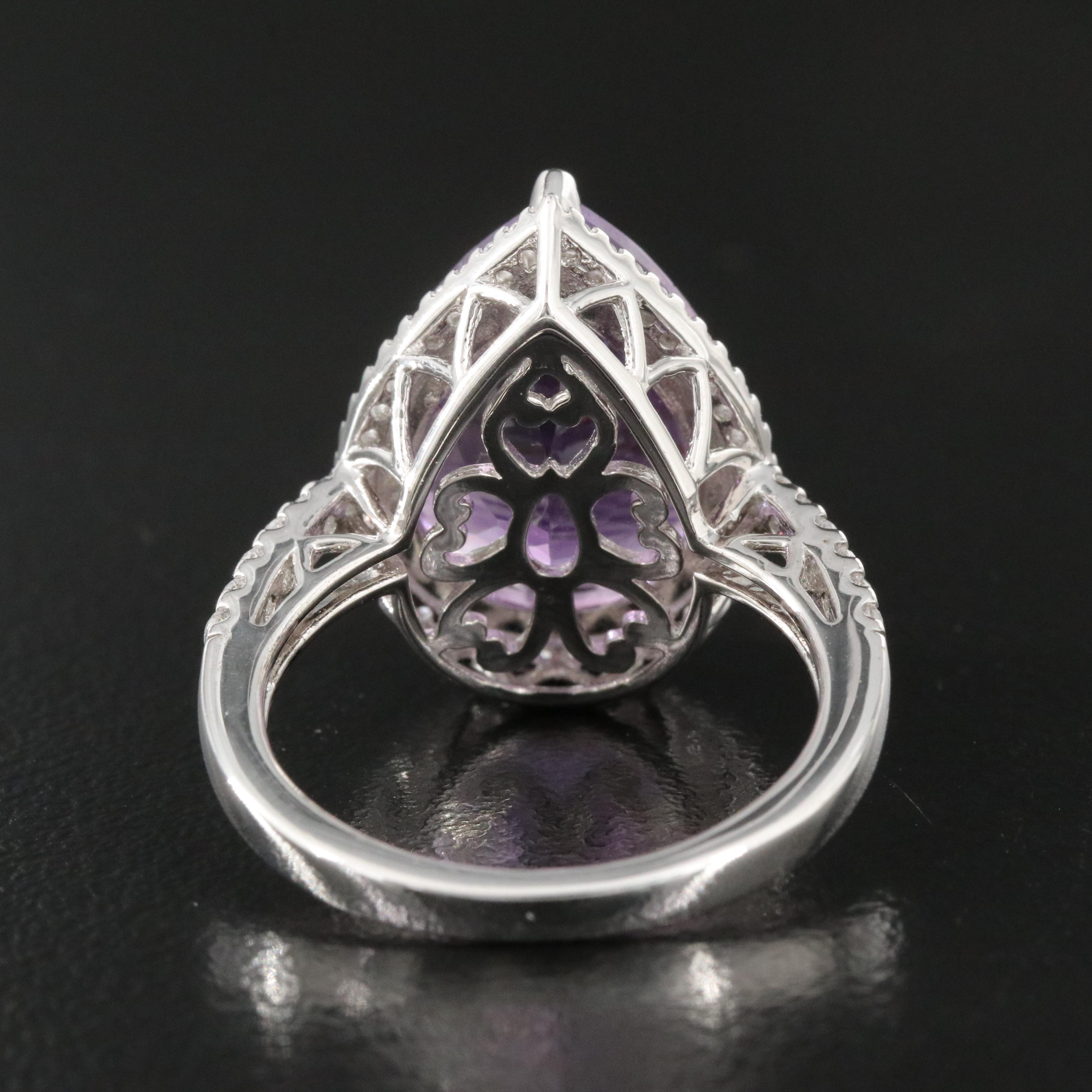 Sterling Amethyst and White Sapphire Ring