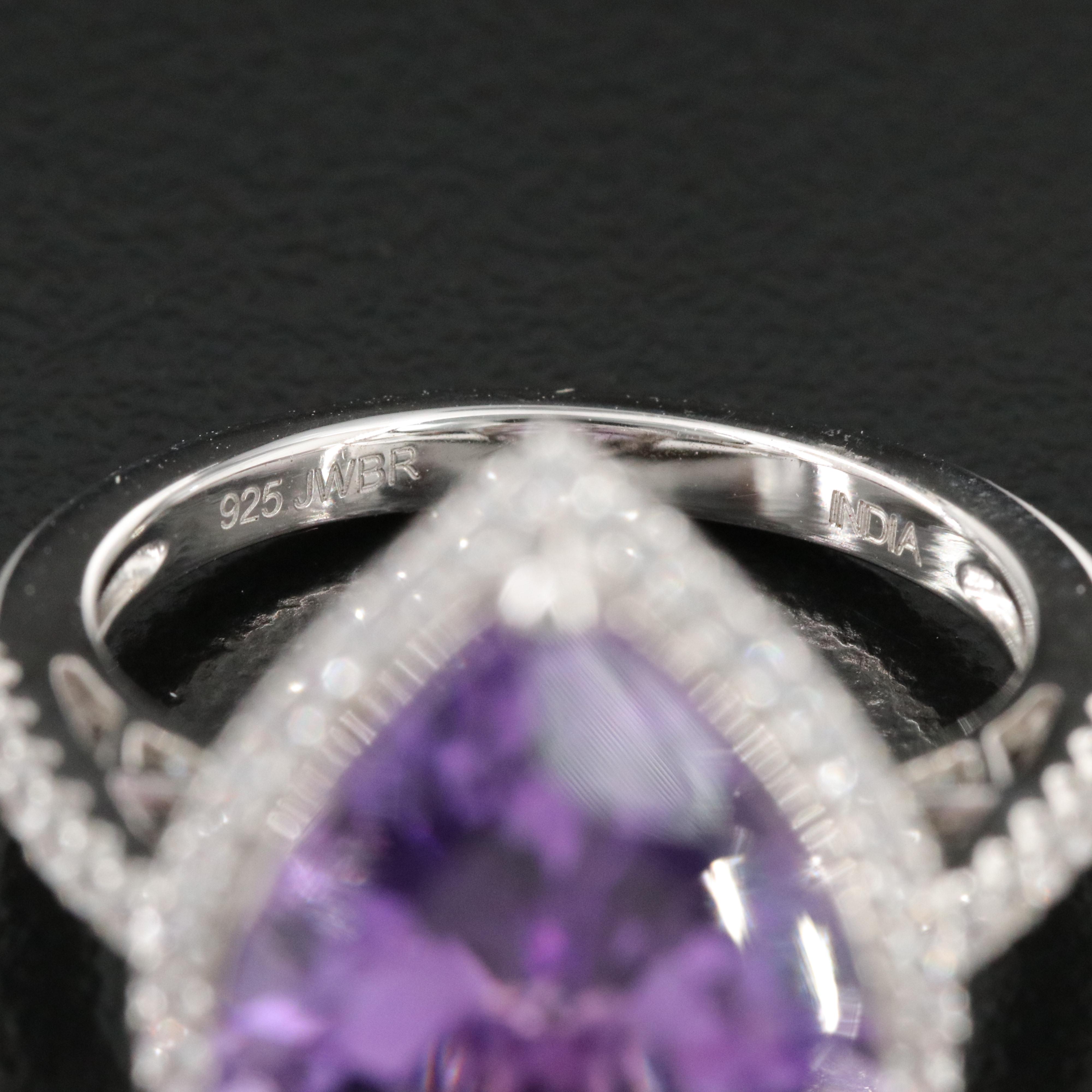 Sterling Amethyst and White Sapphire Ring