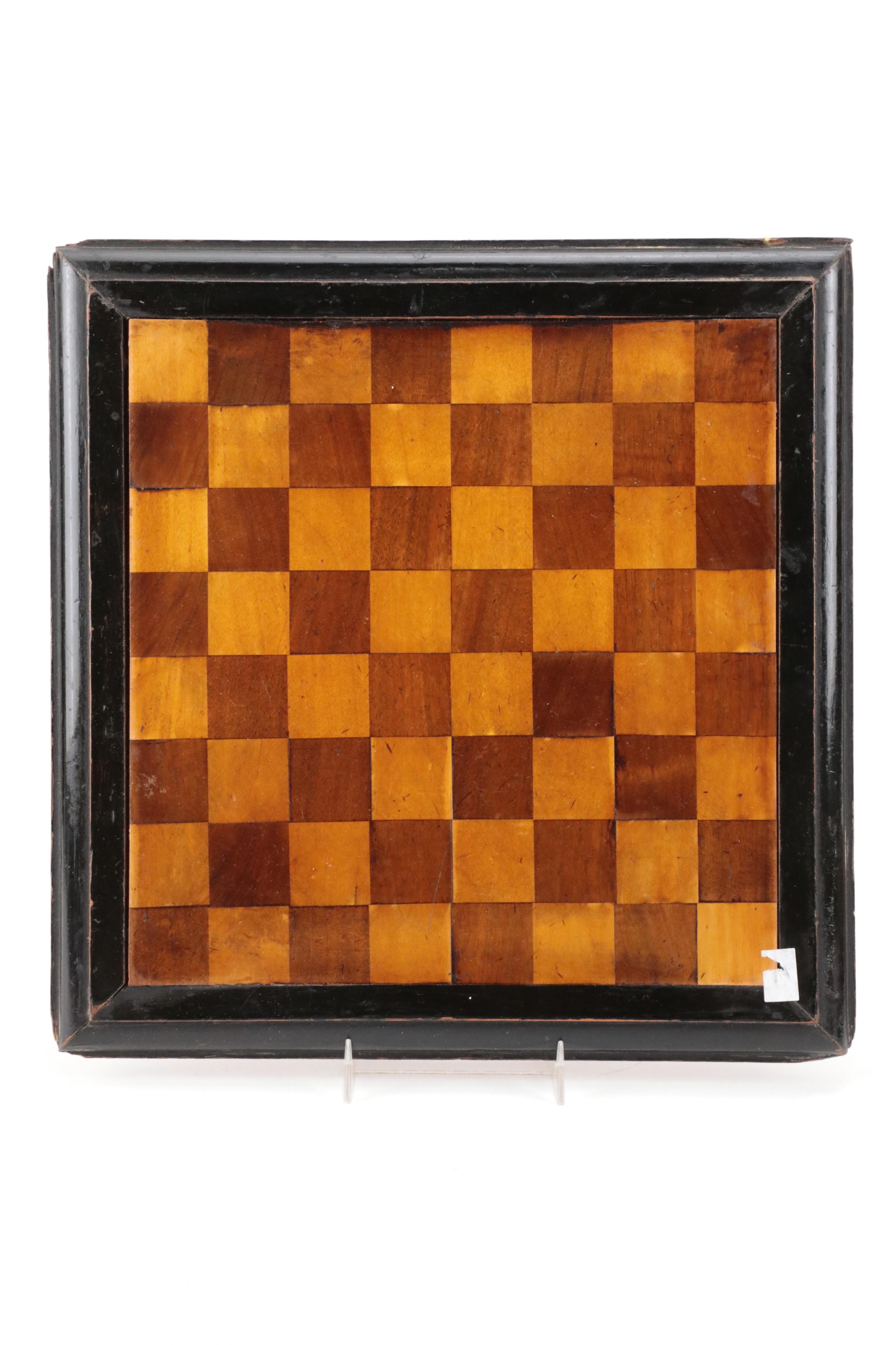 Three Handcrafted Wooden Checkerboards, Early 20th Century