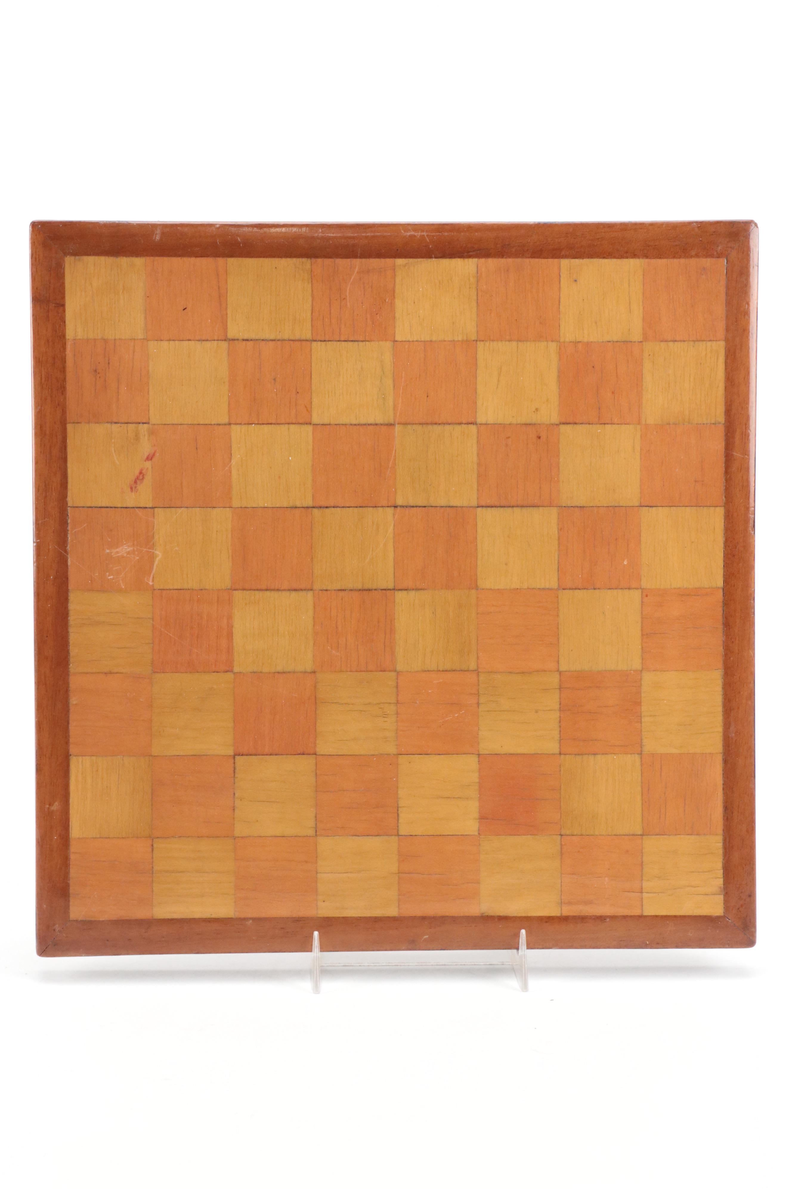 Three Handcrafted Wooden Checkerboards, Early 20th Century