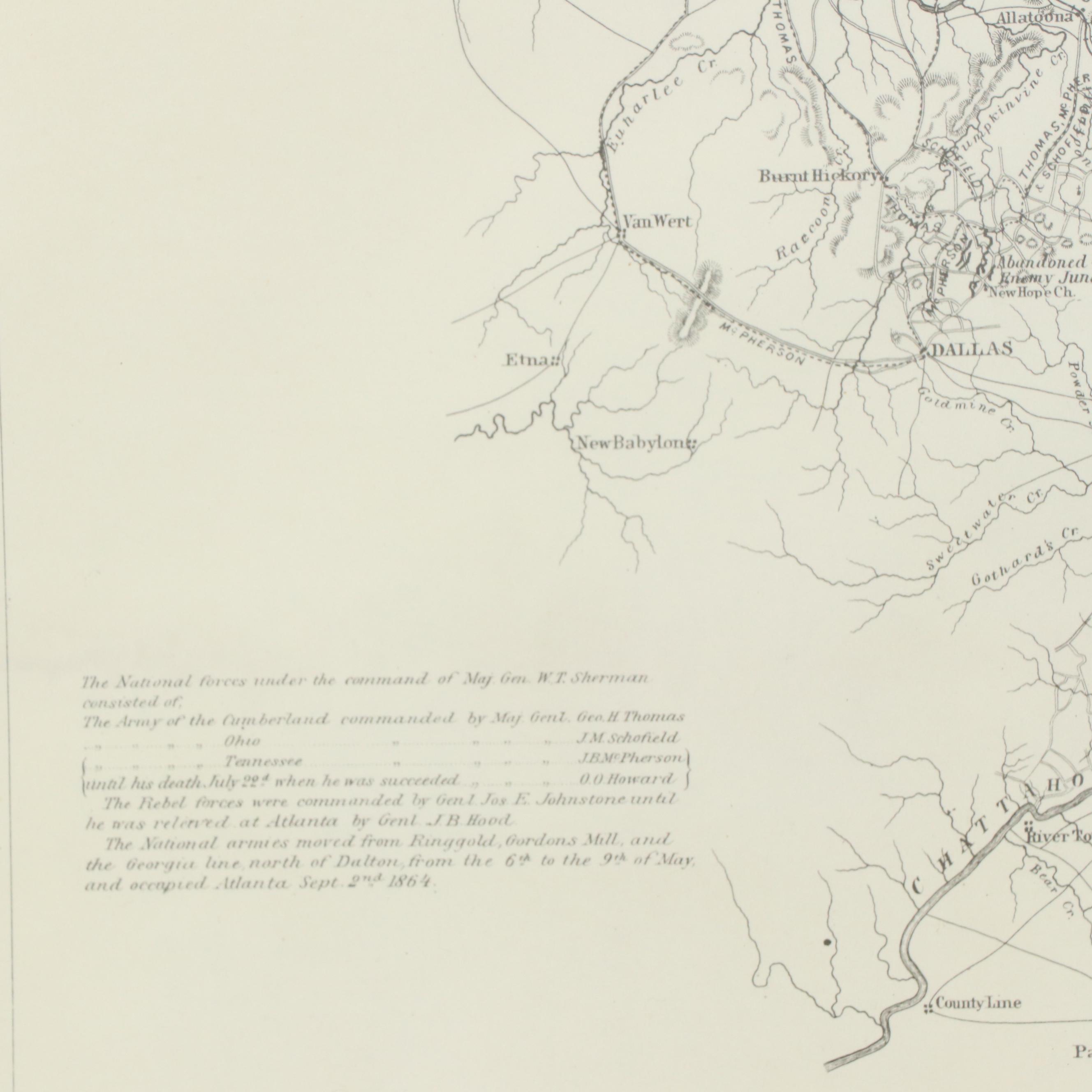 Lithograph Reproduction Civil War Map of Atlanta, Georgia