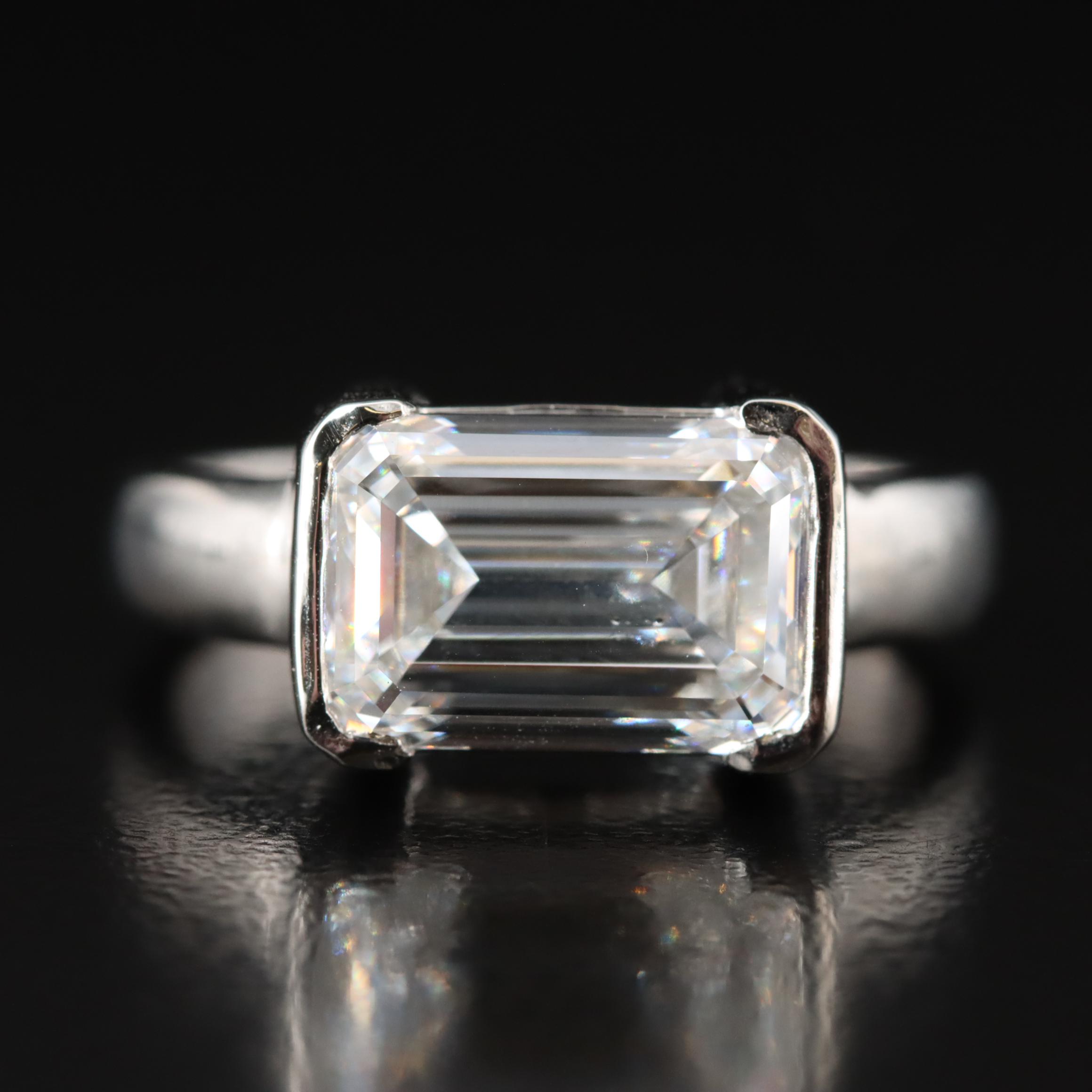 Platinum 4.20 CT Lab Grown Diamond Ring with IGI Report